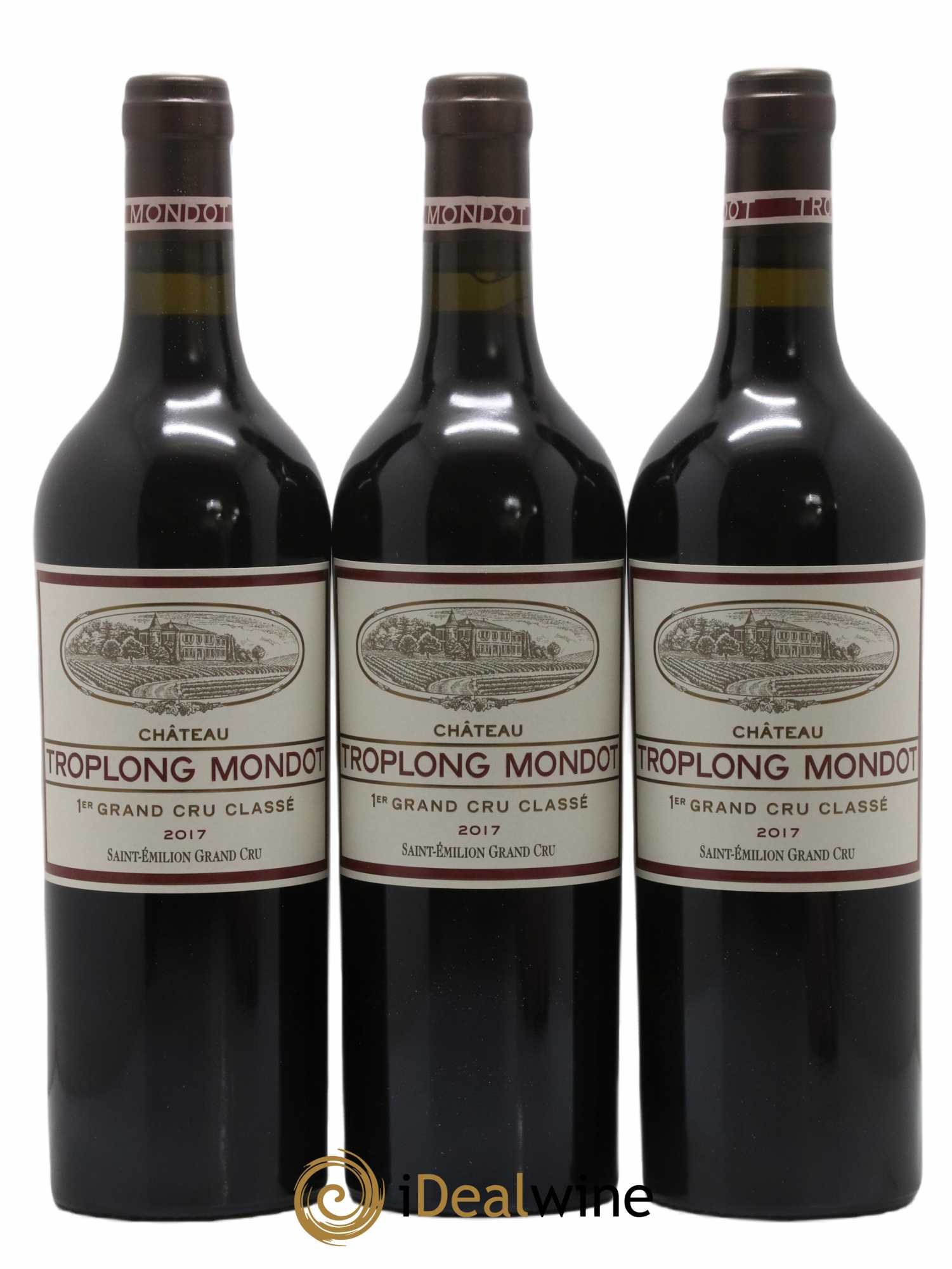 Château Troplong Mondot 1er Grand Cru Classé B 2017 - Lot de 3 bouteilles - 0