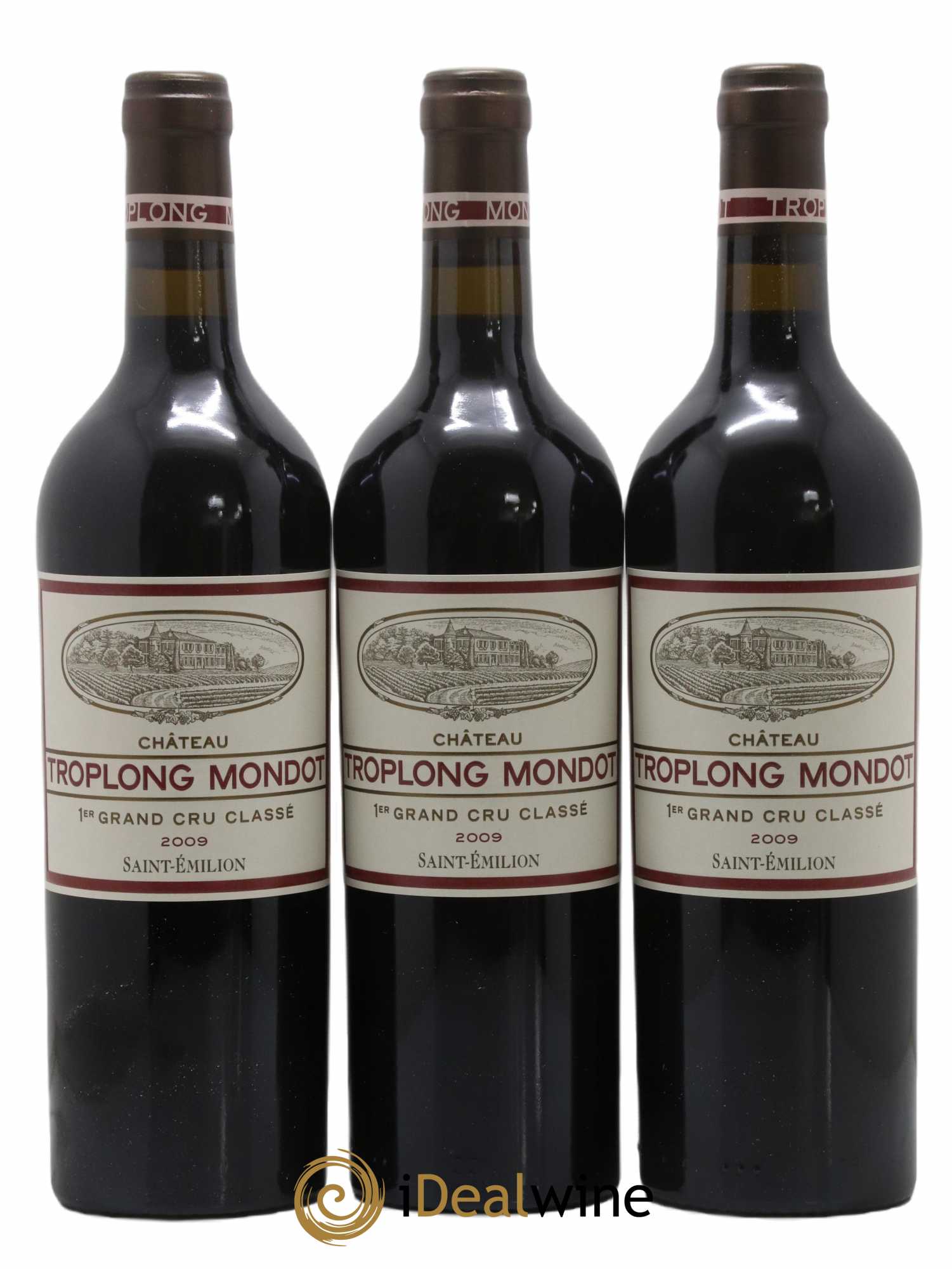 Château Troplong Mondot 1er Grand Cru Classé B 2009 - Lot de 3 bouteilles - 0