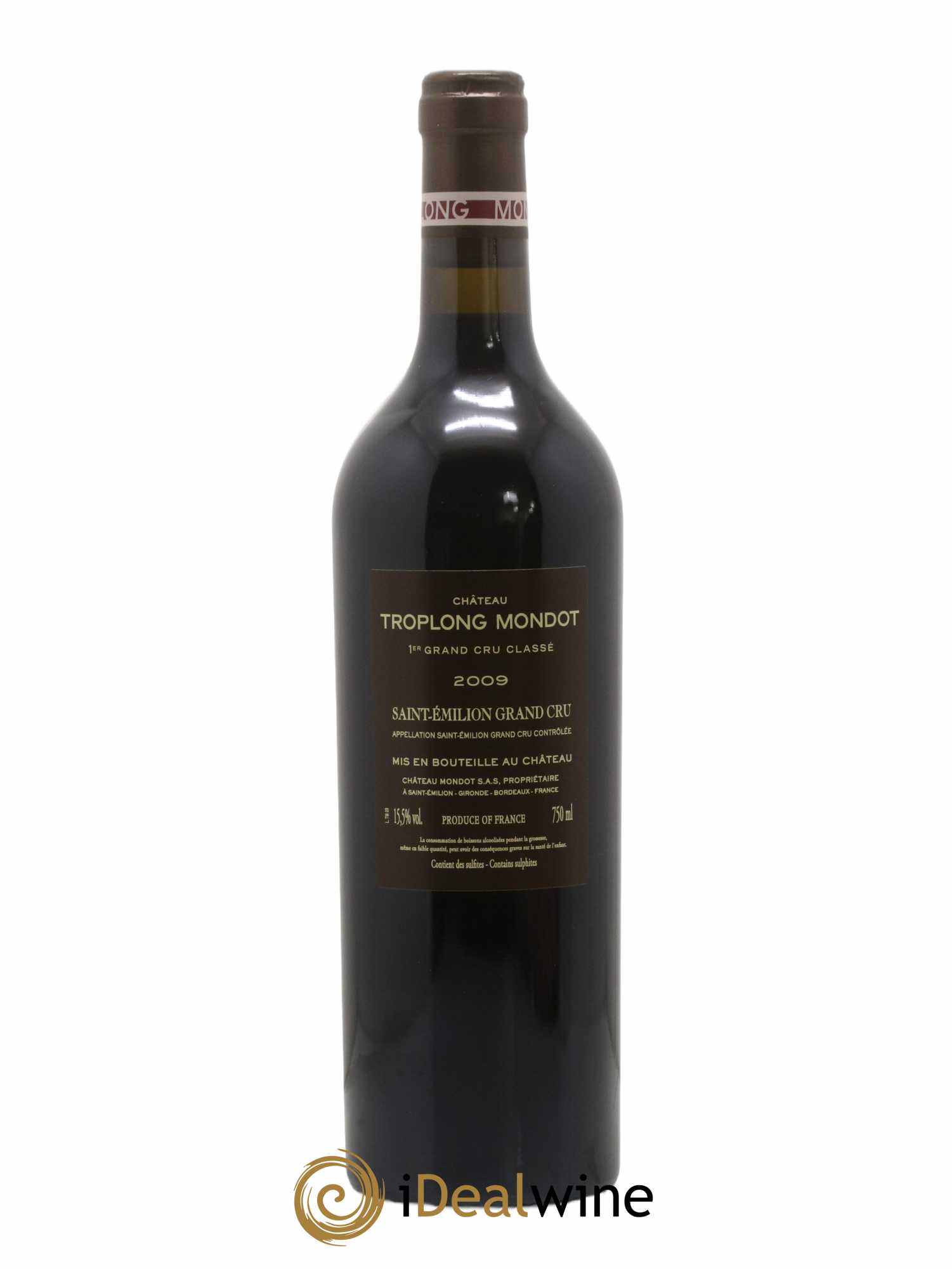 Château Troplong Mondot 1er Grand Cru Classé B 2009 - Lot de 1 bouteille - 1