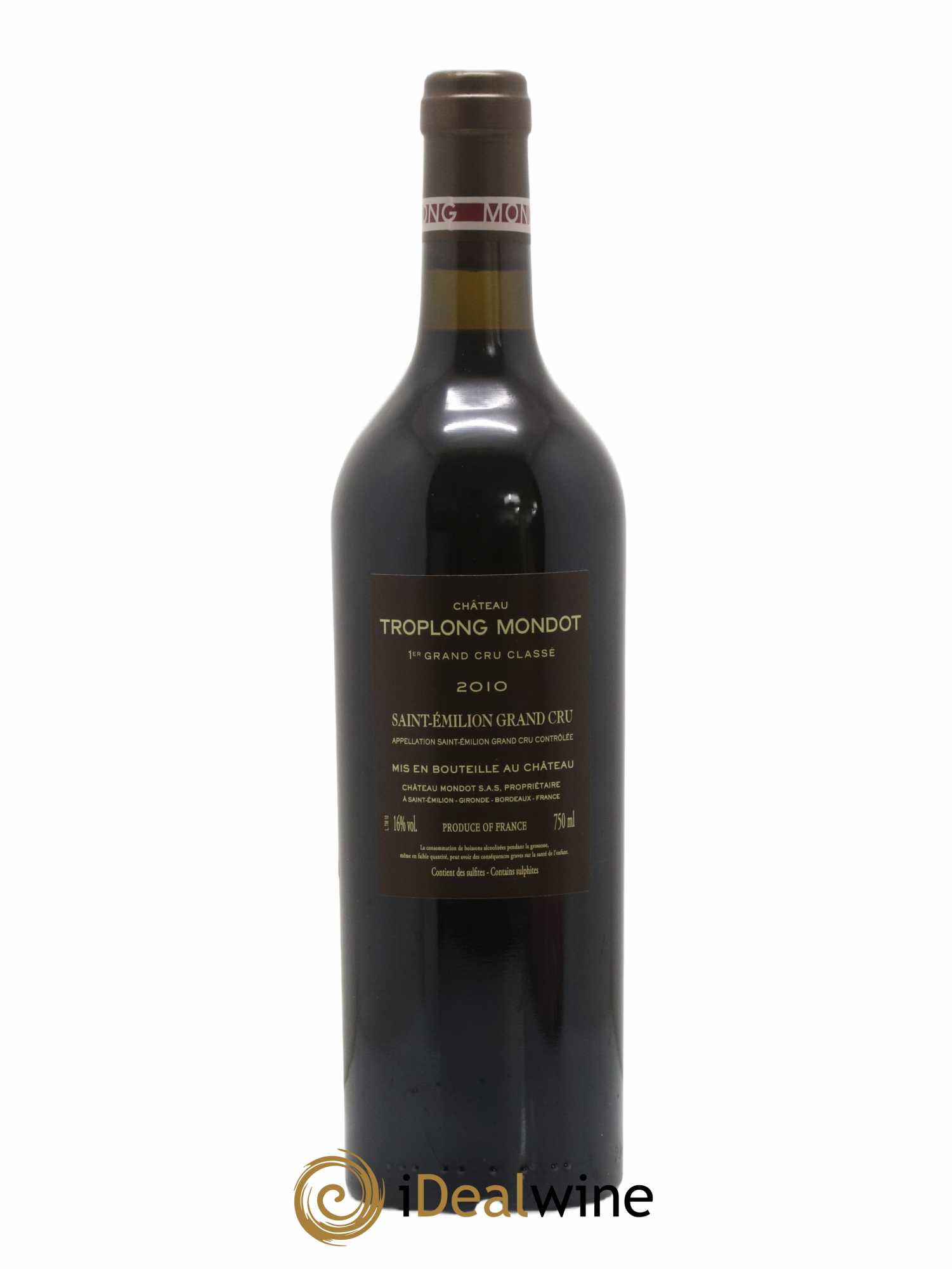Château Troplong Mondot 1er Grand Cru Classé B 2010 - Lot de 1 bouteille - 1