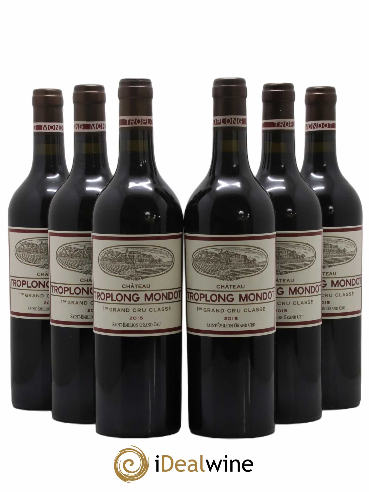 Château Troplong Mondot 1er Grand Cru Classé B 2015 - Lot de 6 bouteilles - 0