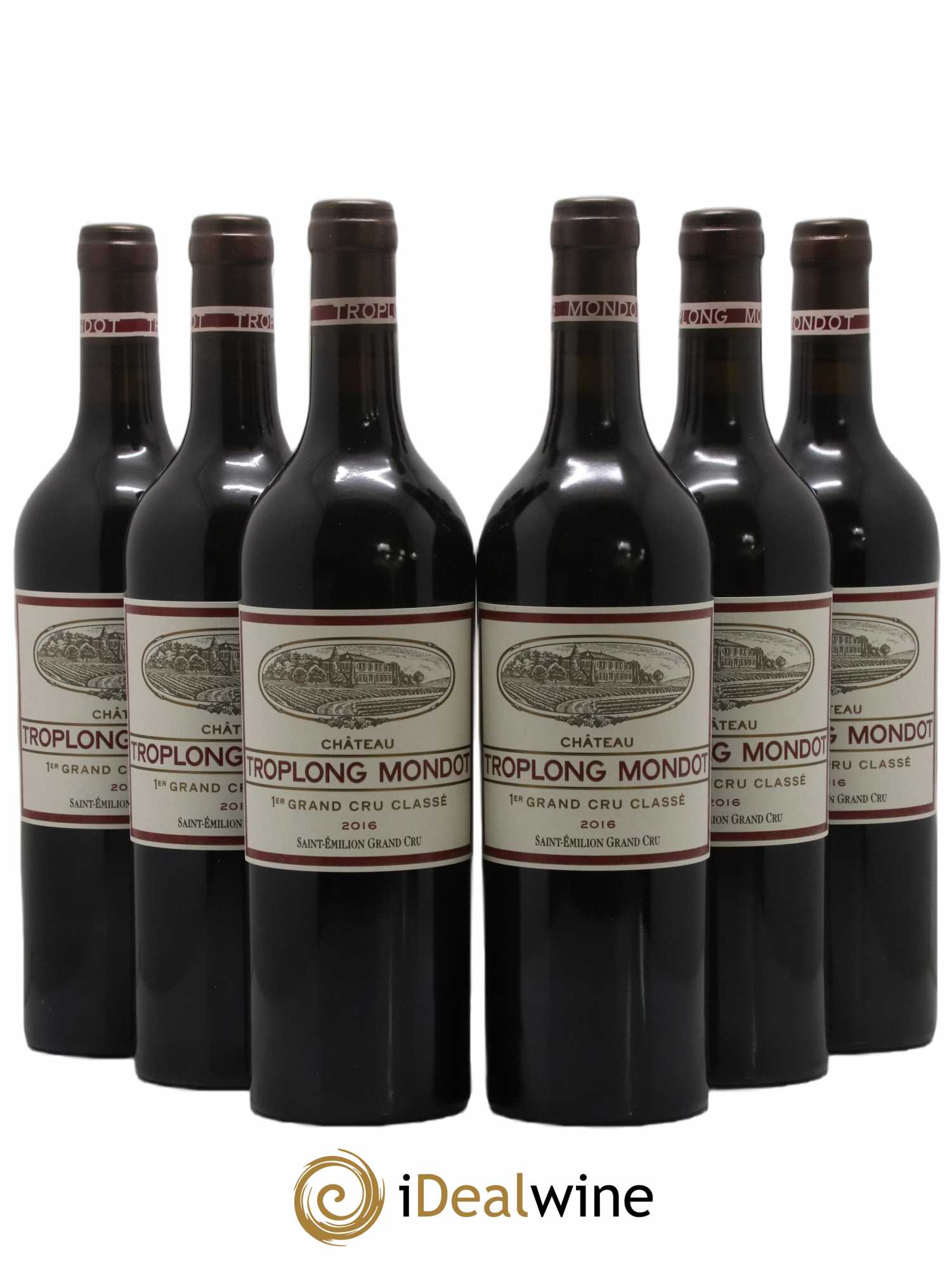 Château Troplong Mondot 1er Grand Cru Classé B 2016 - Lot de 6 bouteilles - 0