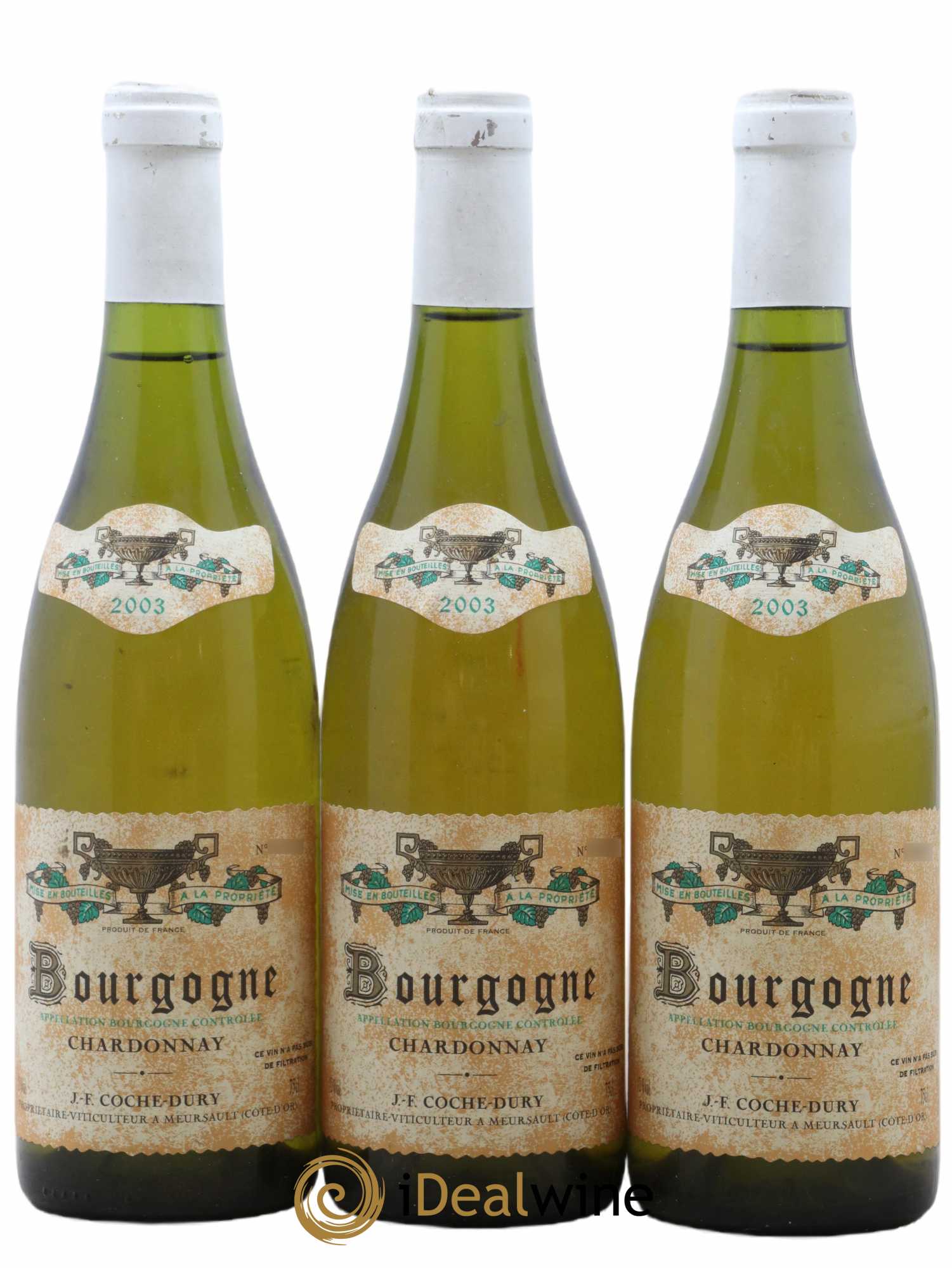 Bourgogne Coche Dury (Domaine) 2003 - Lot de 3 bouteilles - 0