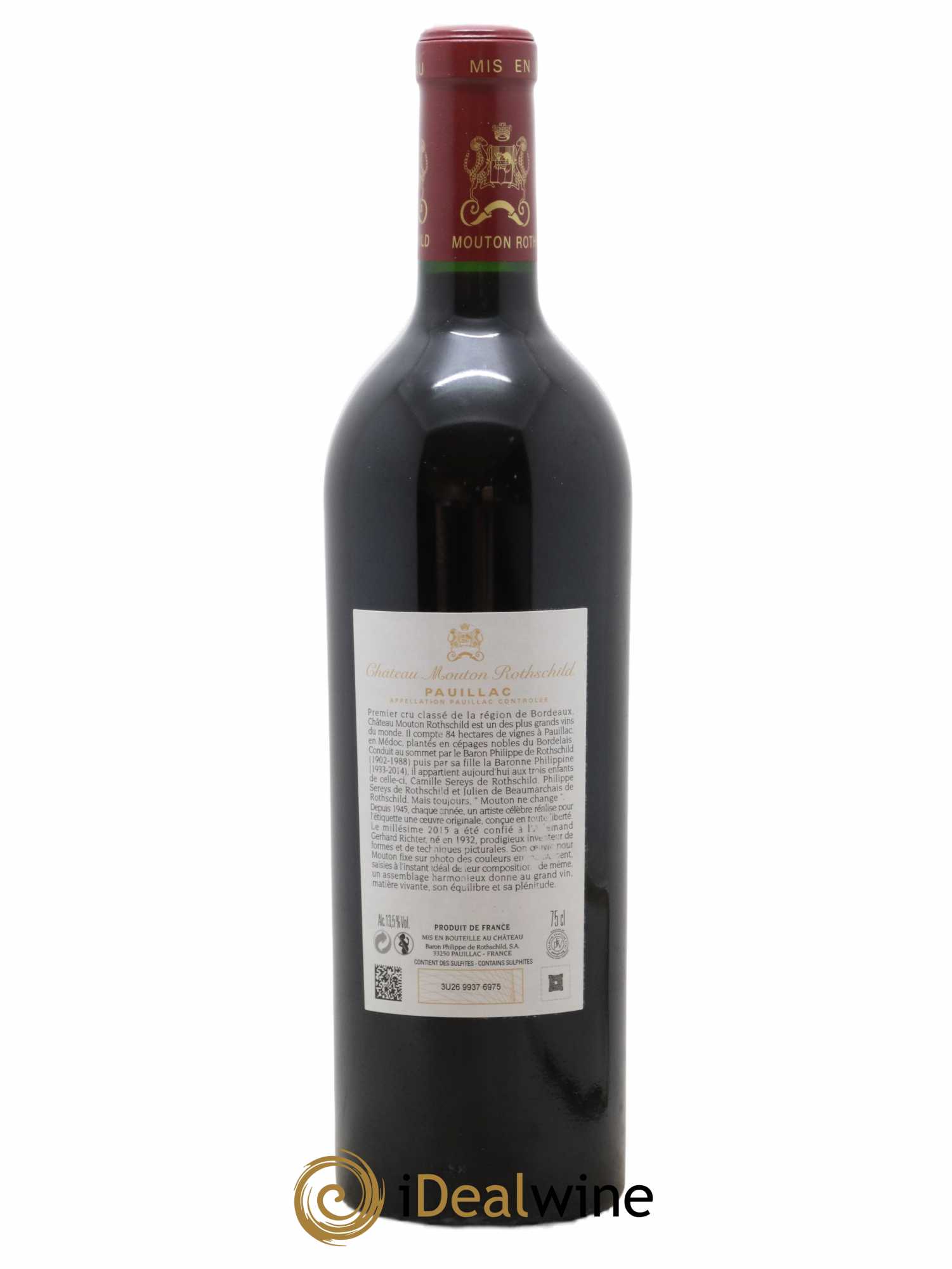 Château Mouton Rothschild 1er Grand Cru Classé 2015 - Lot de 1 bouteille - 1