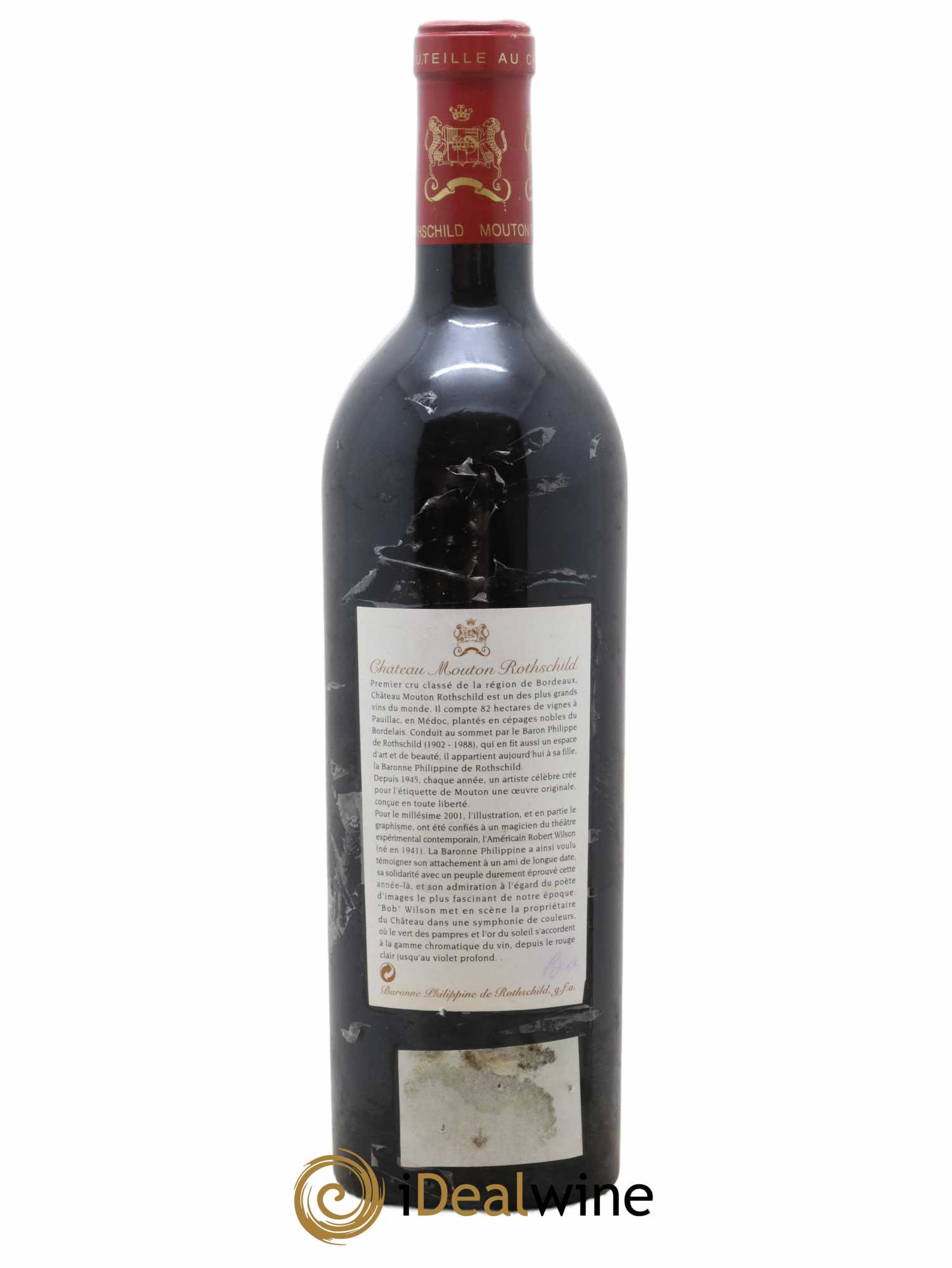 Château Mouton Rothschild 1er Grand Cru Classé 2001 - Lot de 1 bouteille - 1
