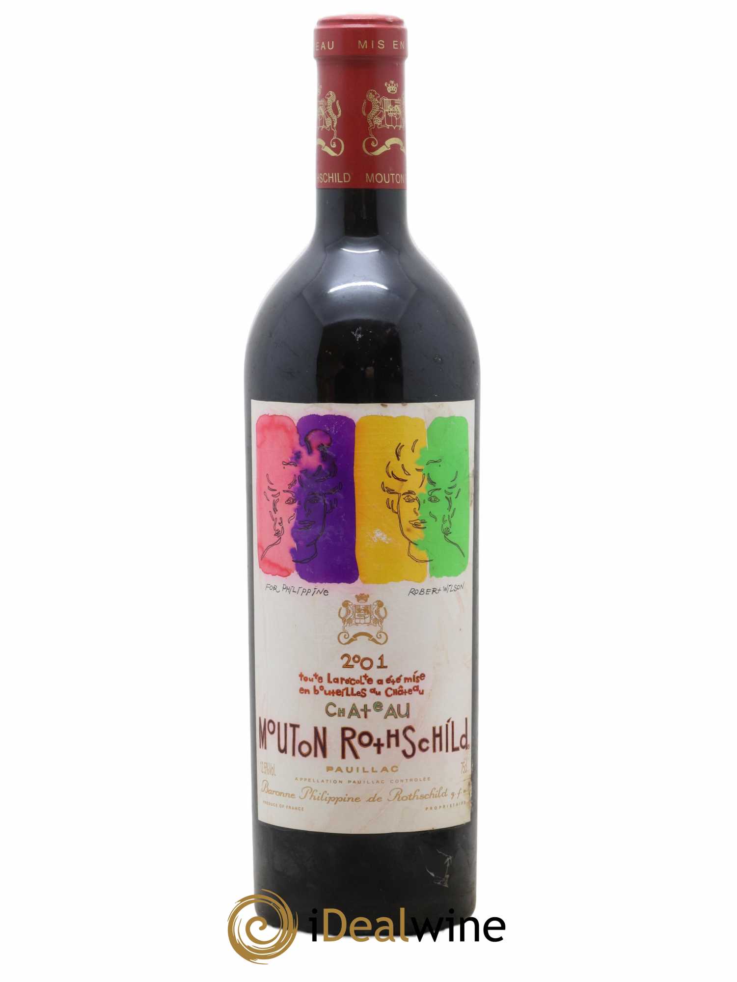 Château Mouton Rothschild 1er Grand Cru Classé 2001 - Lot de 1 bouteille - 0