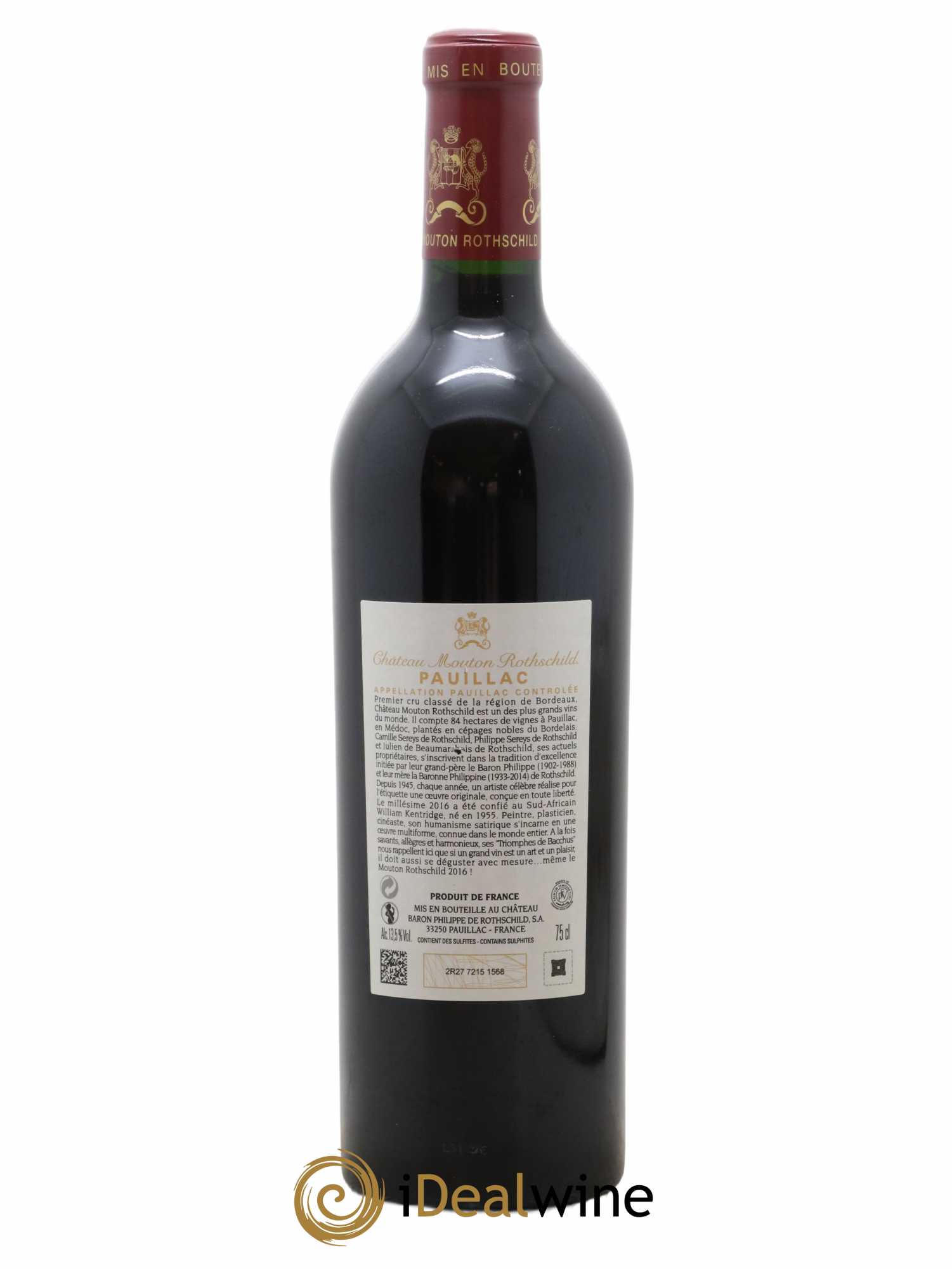 Château Mouton Rothschild 1er Grand Cru Classé 2016 - Lot de 1 bouteille - 1