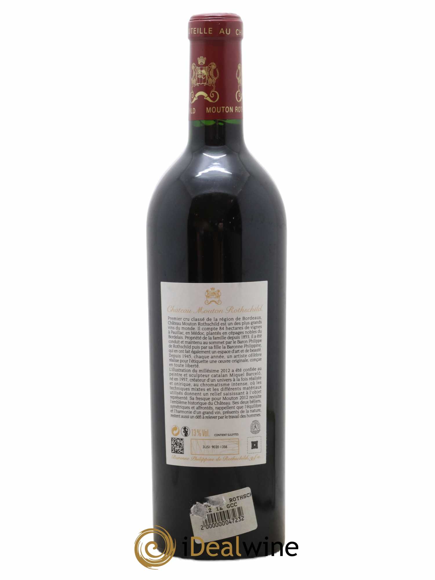Château Mouton Rothschild 1er Grand Cru Classé 2012 - Lot de 1 bouteille - 1