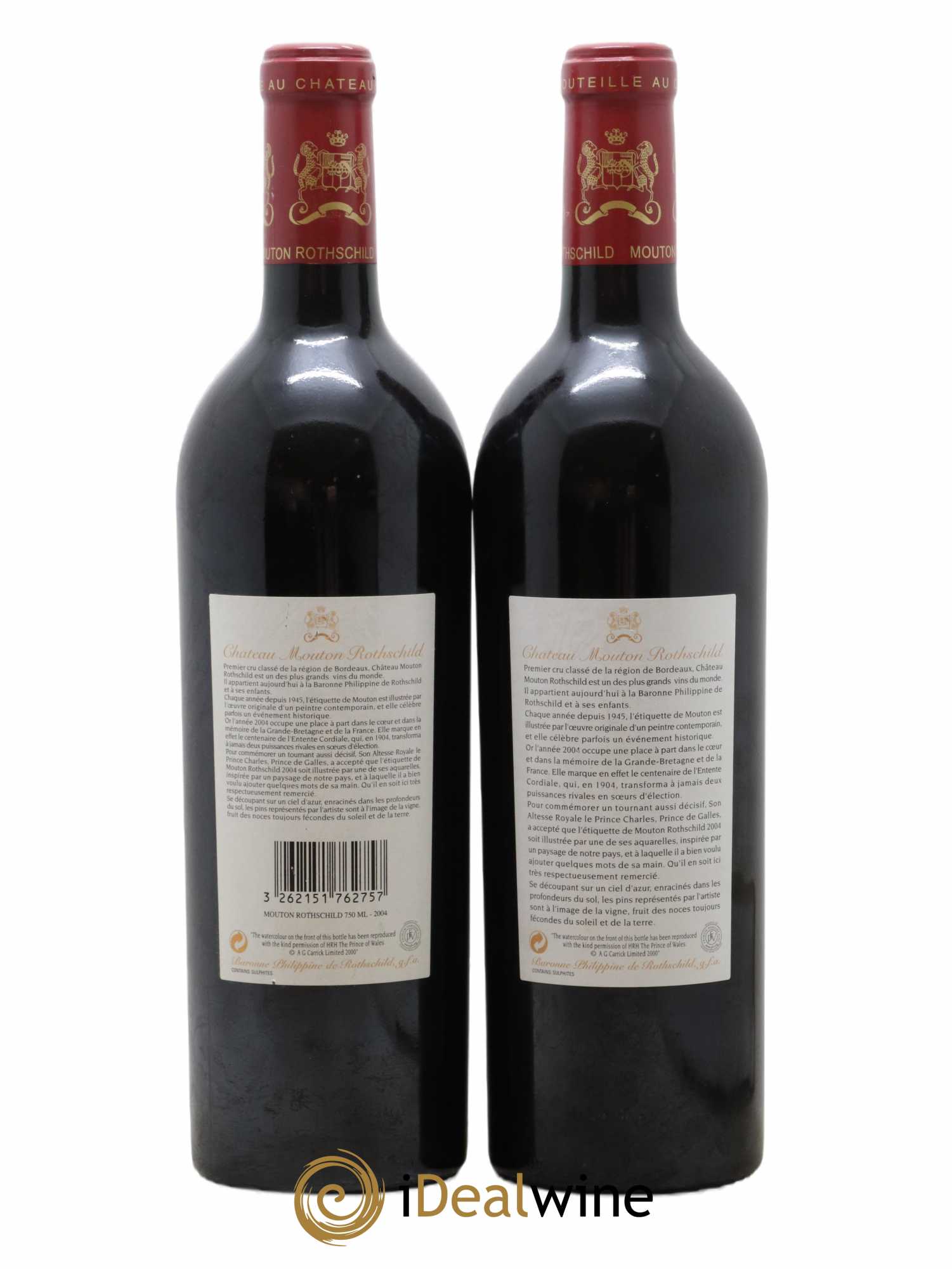 Château Mouton Rothschild 1er Grand Cru Classé 2004 - Lot de 2 bouteilles - 1