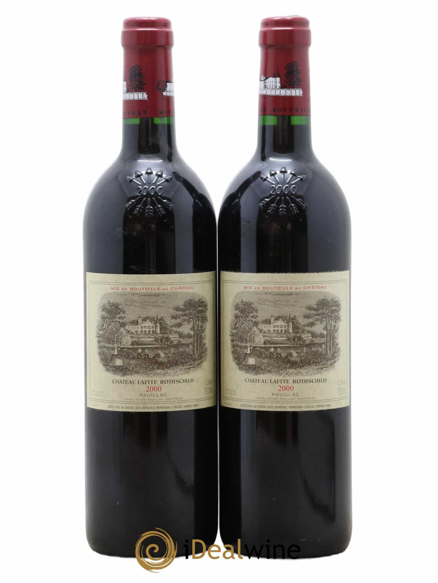 Château Lafite Rothschild 1er Grand Cru Classé 2000 - Posten von 2 Flaschen - 0