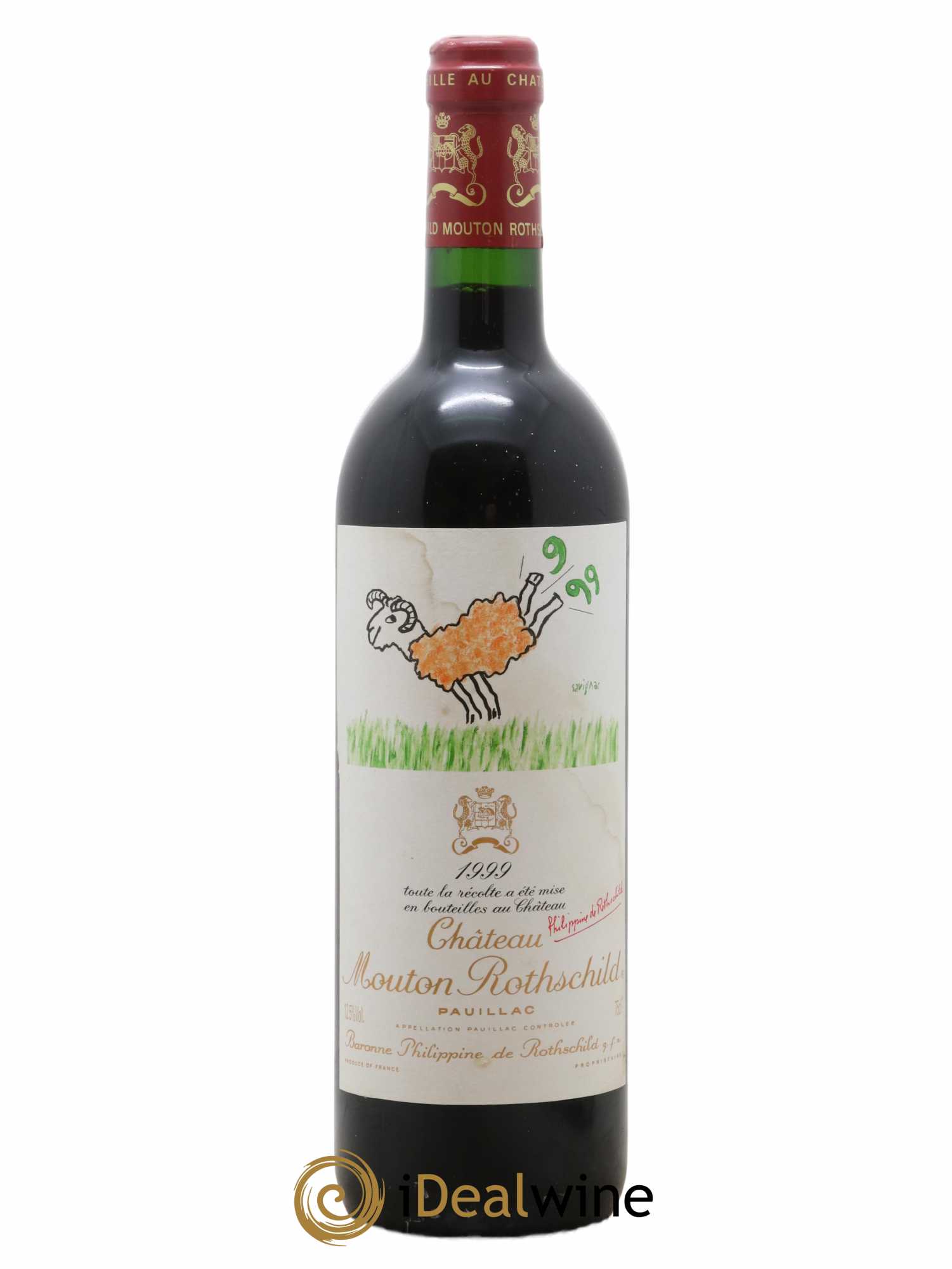 Château Mouton Rothschild 1er Grand Cru Classé 1999 - Lot de 1 bouteille - 0