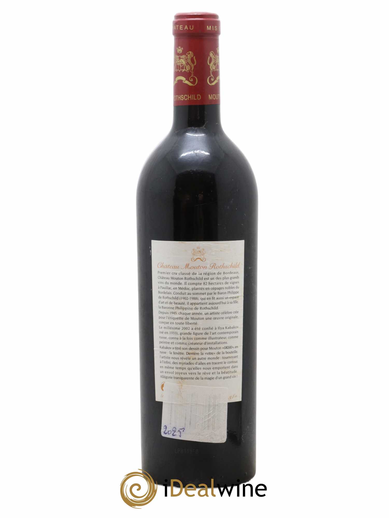 Château Mouton Rothschild 1er Grand Cru Classé 2002 - Lot de 1 bouteille - 1