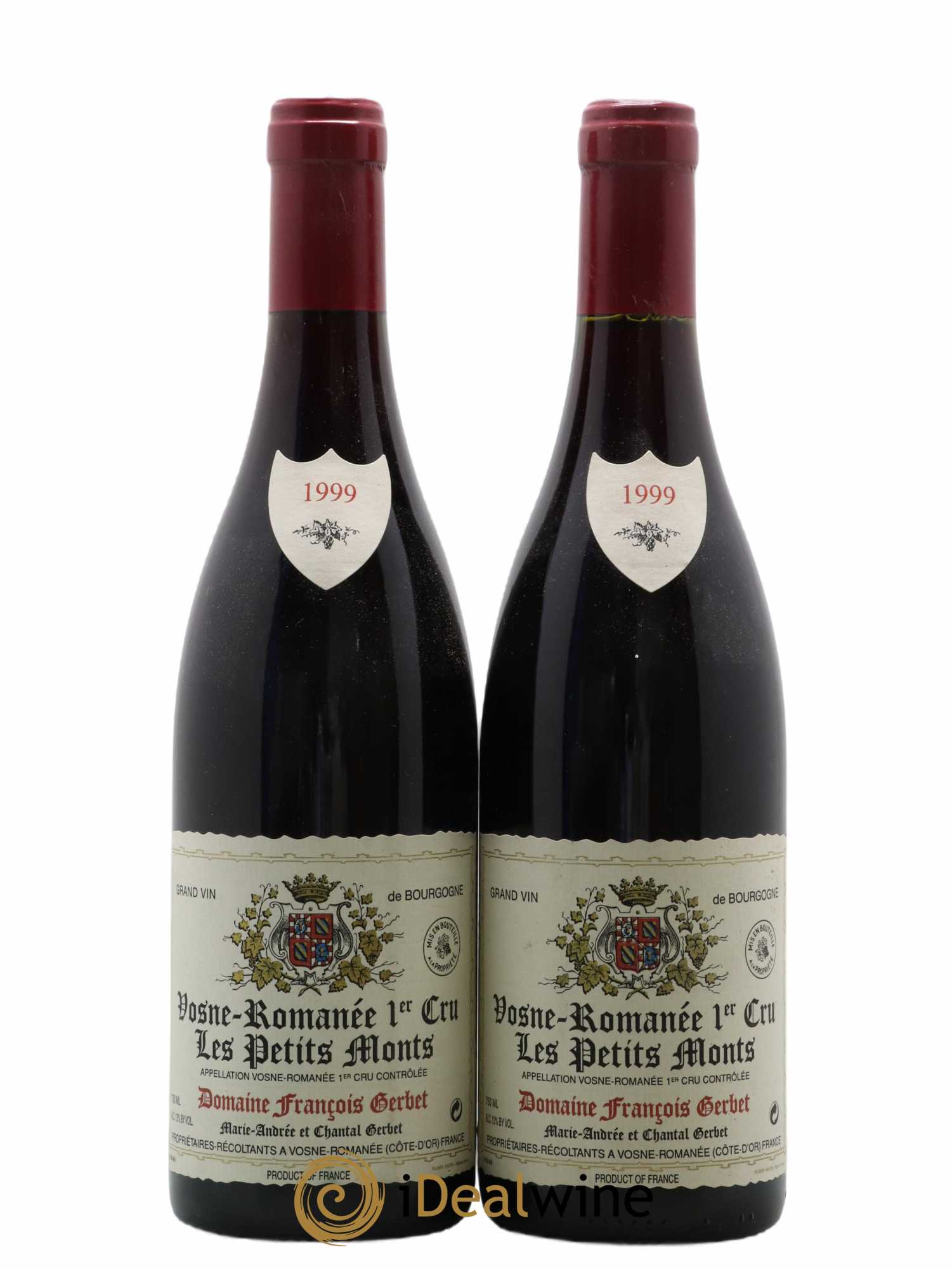 Vosne-Romanée 1er Cru Les Petits Monts François Gerbet 1999 - Lot de 2 bouteilles - 0