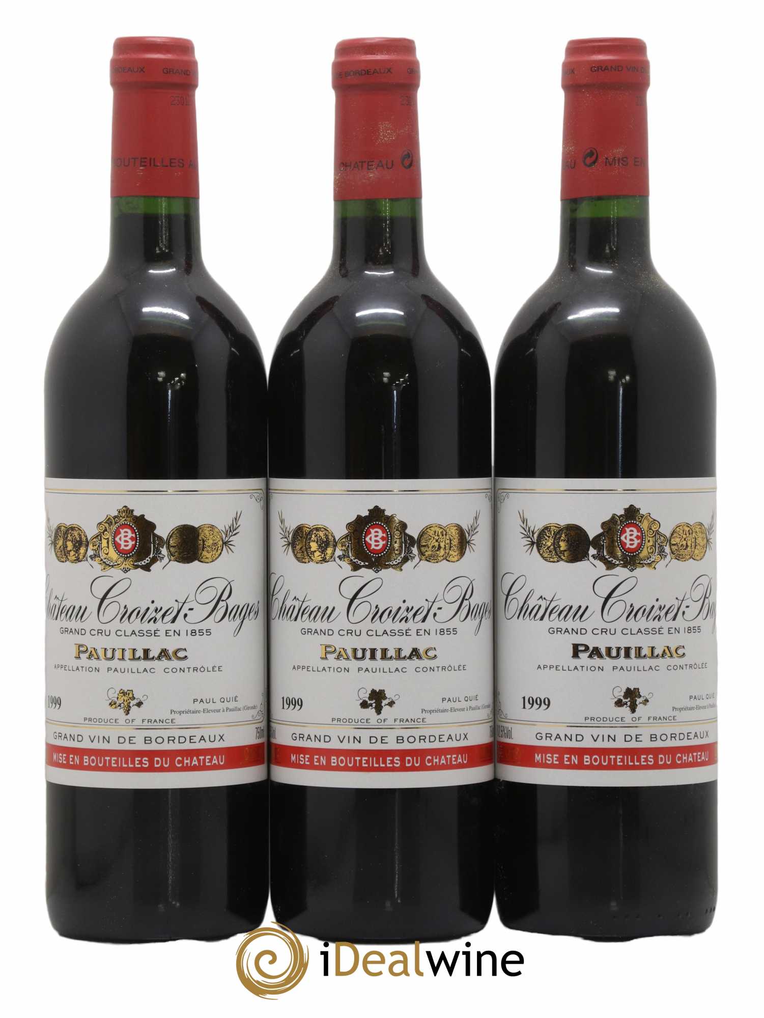 Château Croizet Bages 5ème Grand Cru Classé 1999 - Lot de 12 bouteilles - 1