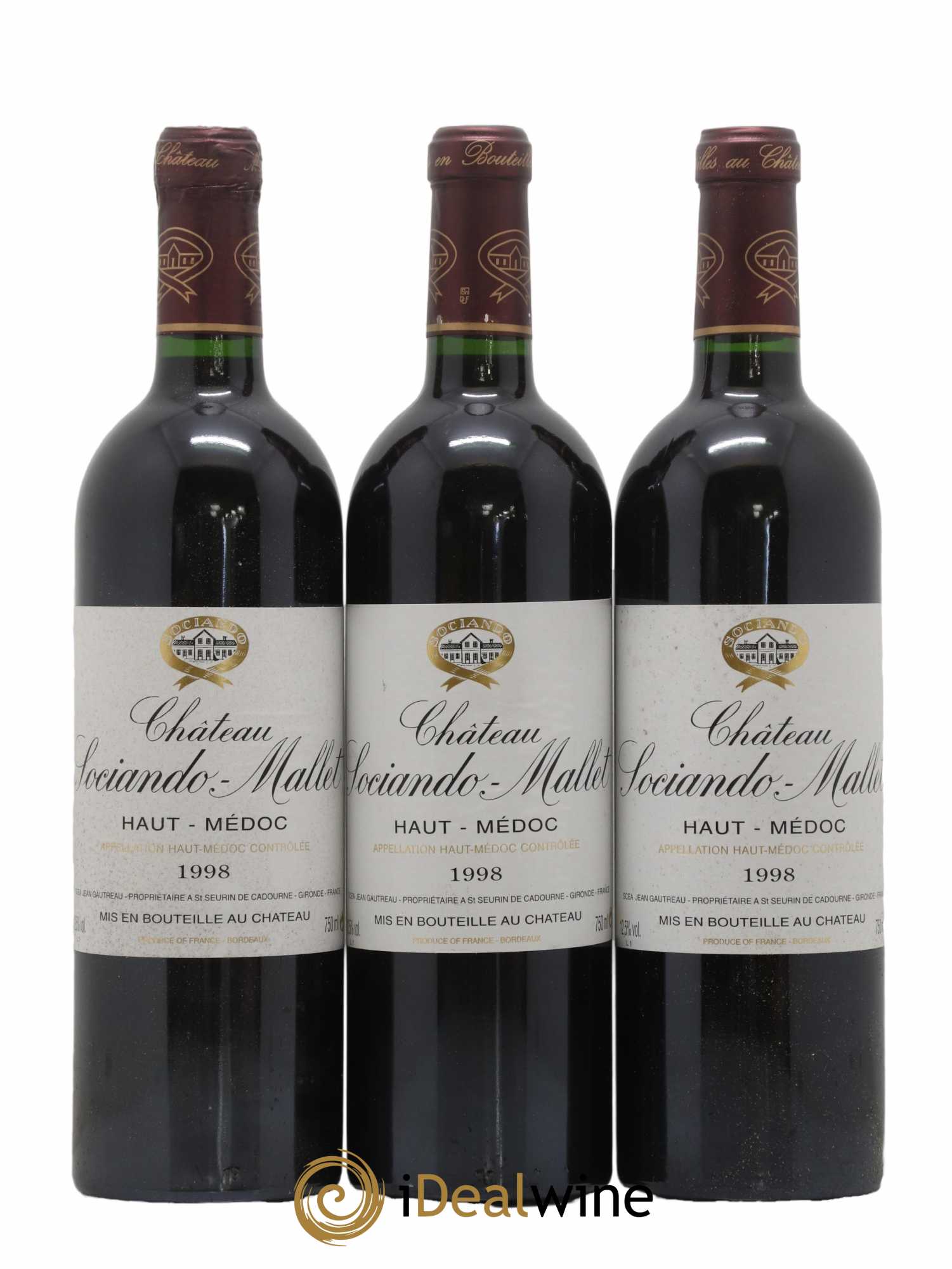 Château Sociando Mallet 1998 - Lot de 12 bouteilles - 3