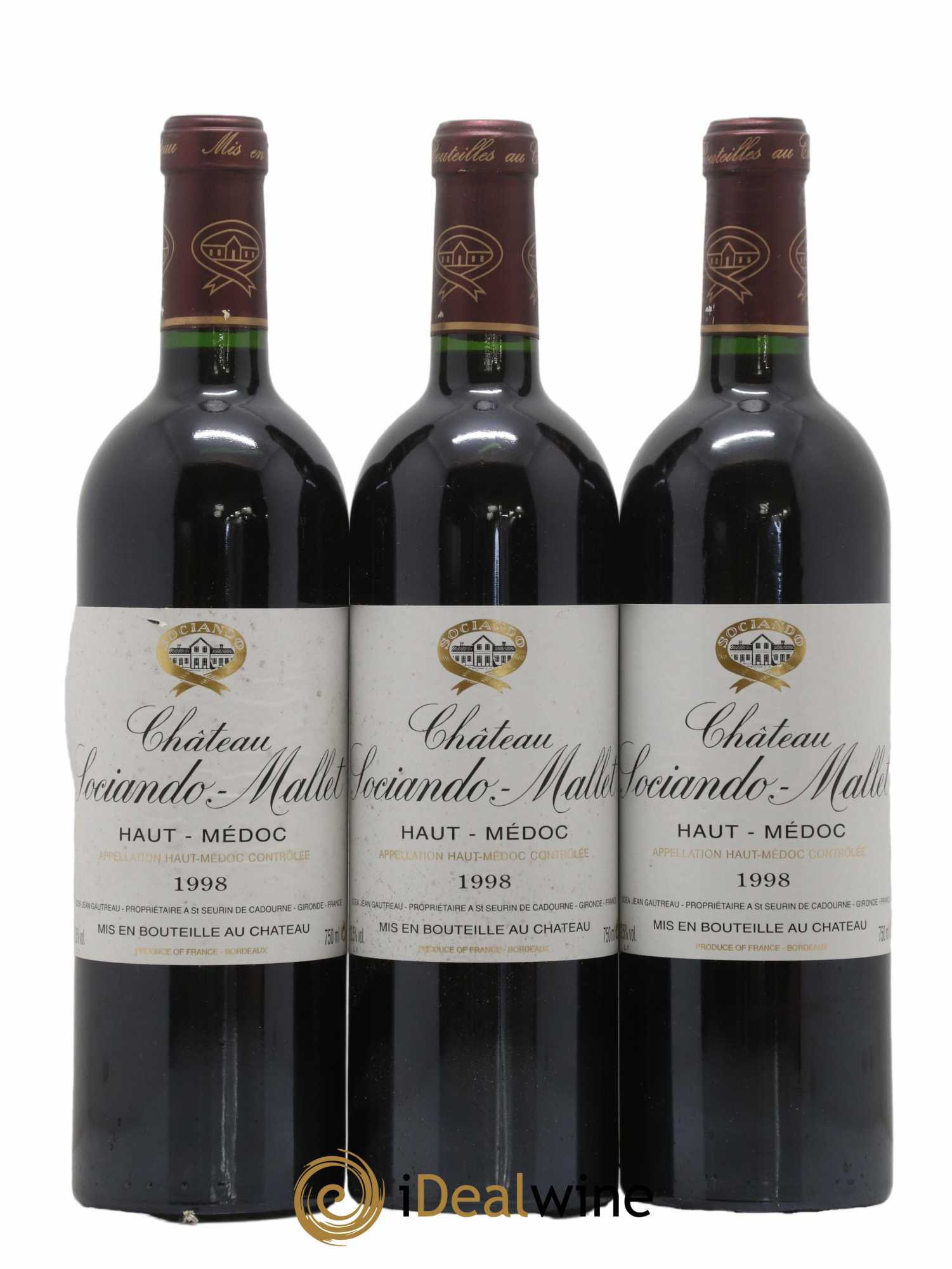 Château Sociando Mallet 1998 - Lot de 12 bouteilles - 4