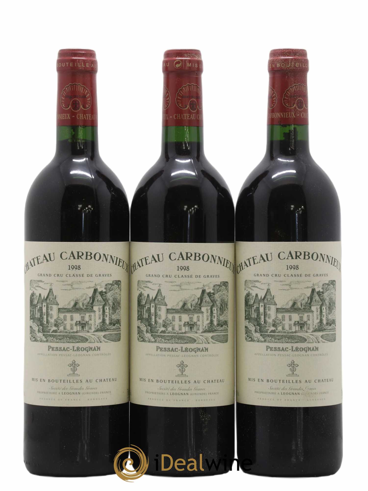 Château Carbonnieux Cru Classé de Graves 1998 - Lot of 12 bottles - 1