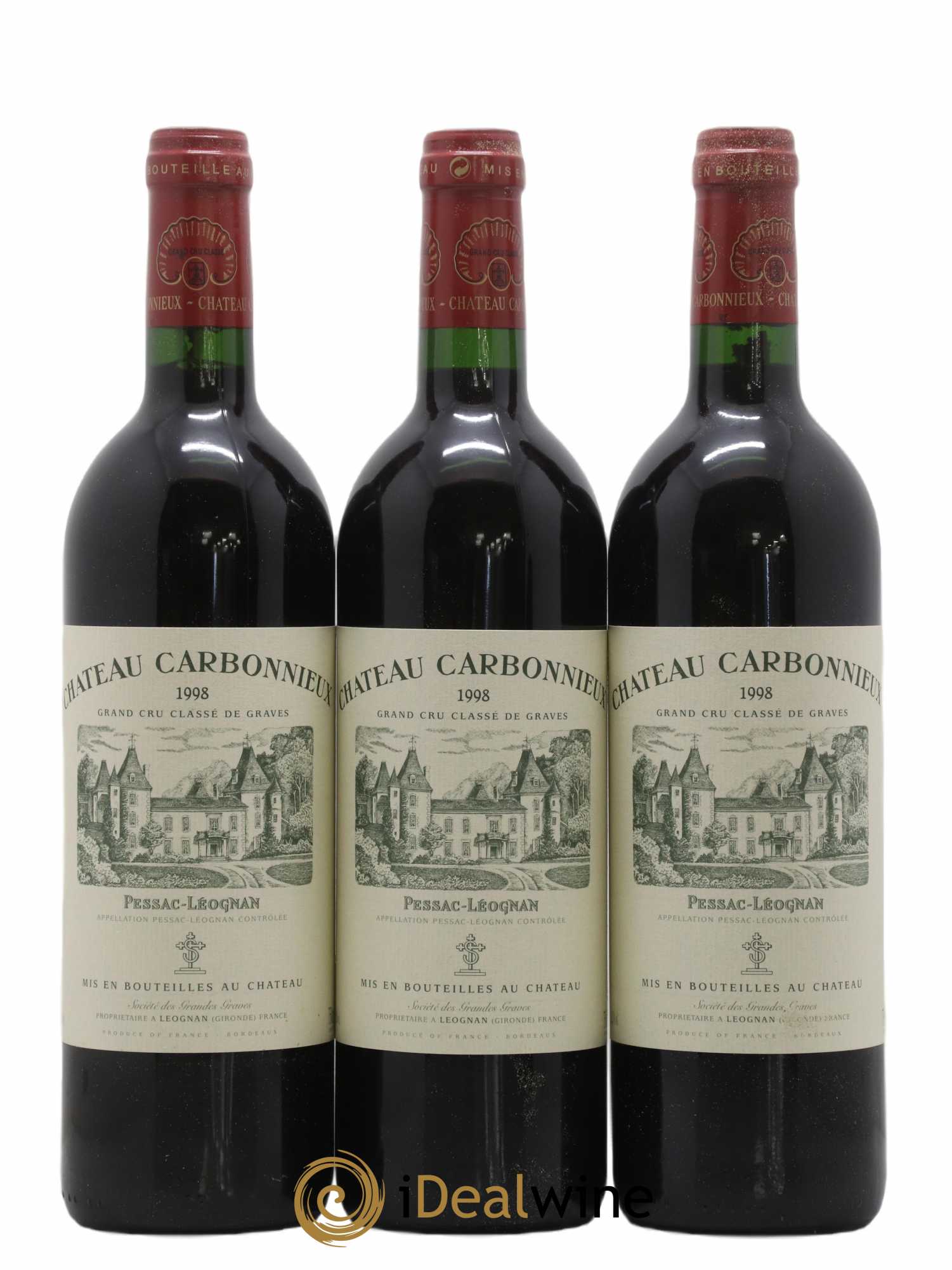 Château Carbonnieux Cru Classé de Graves 1998 - Lot of 12 bottles - 2