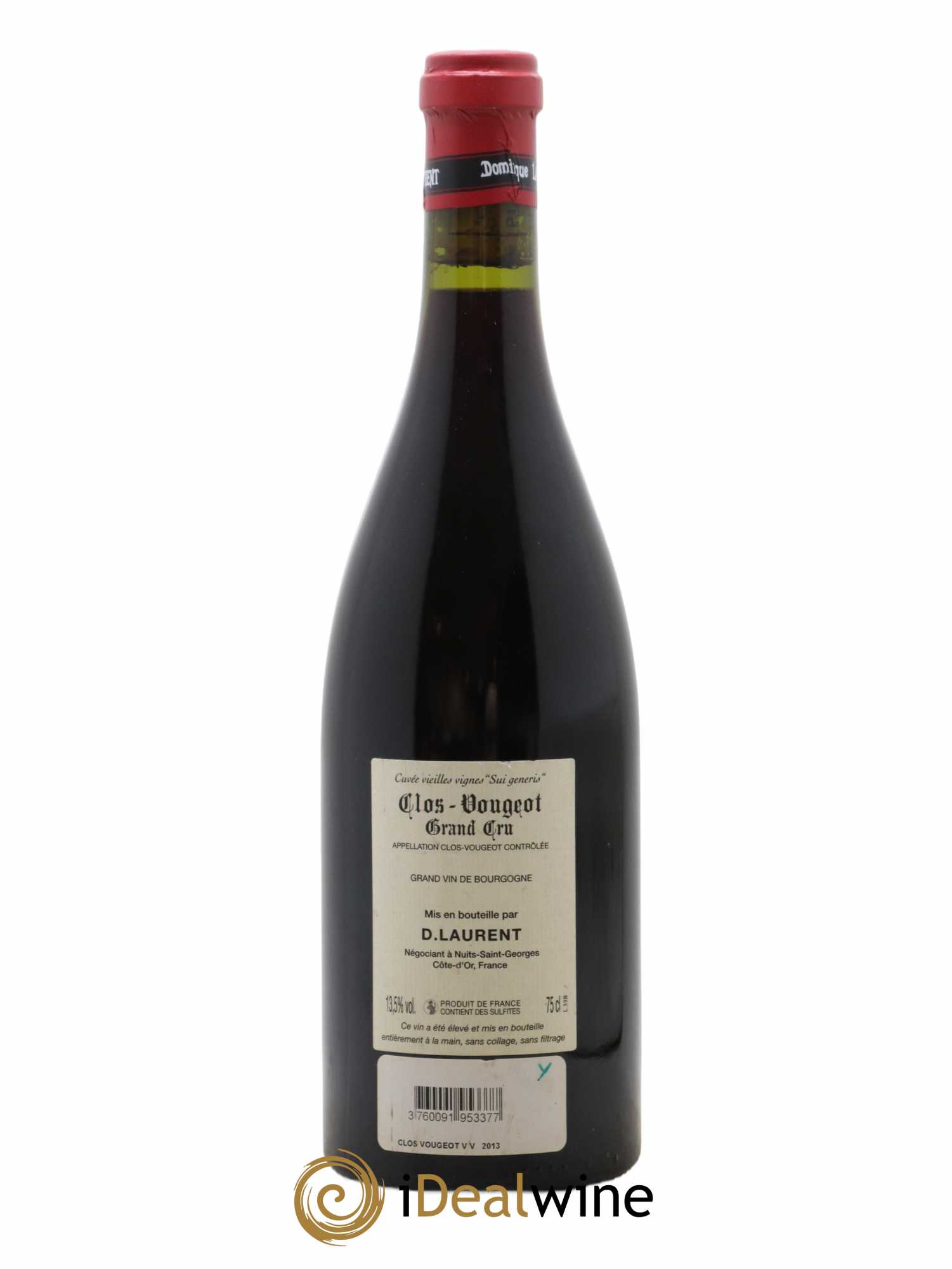 Clos de Vougeot Grand Cru Vieilles vignes Sui Generis Dominique Laurent 2013 - Lot of 1 bottle - 1