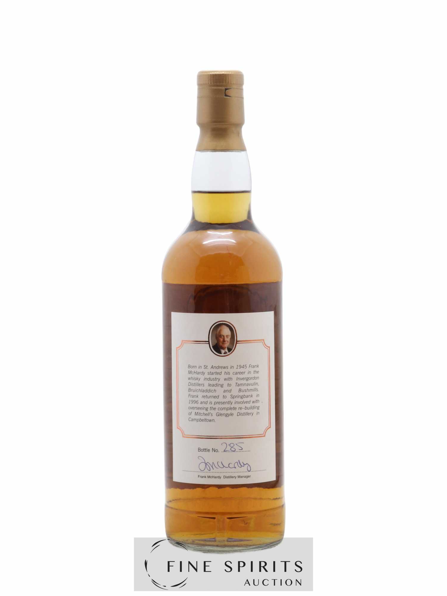 Springbank 25 years Of. Frank Mc Hardy 40 Years In Distilling One of 610 - Lot of 1 bottle - 2