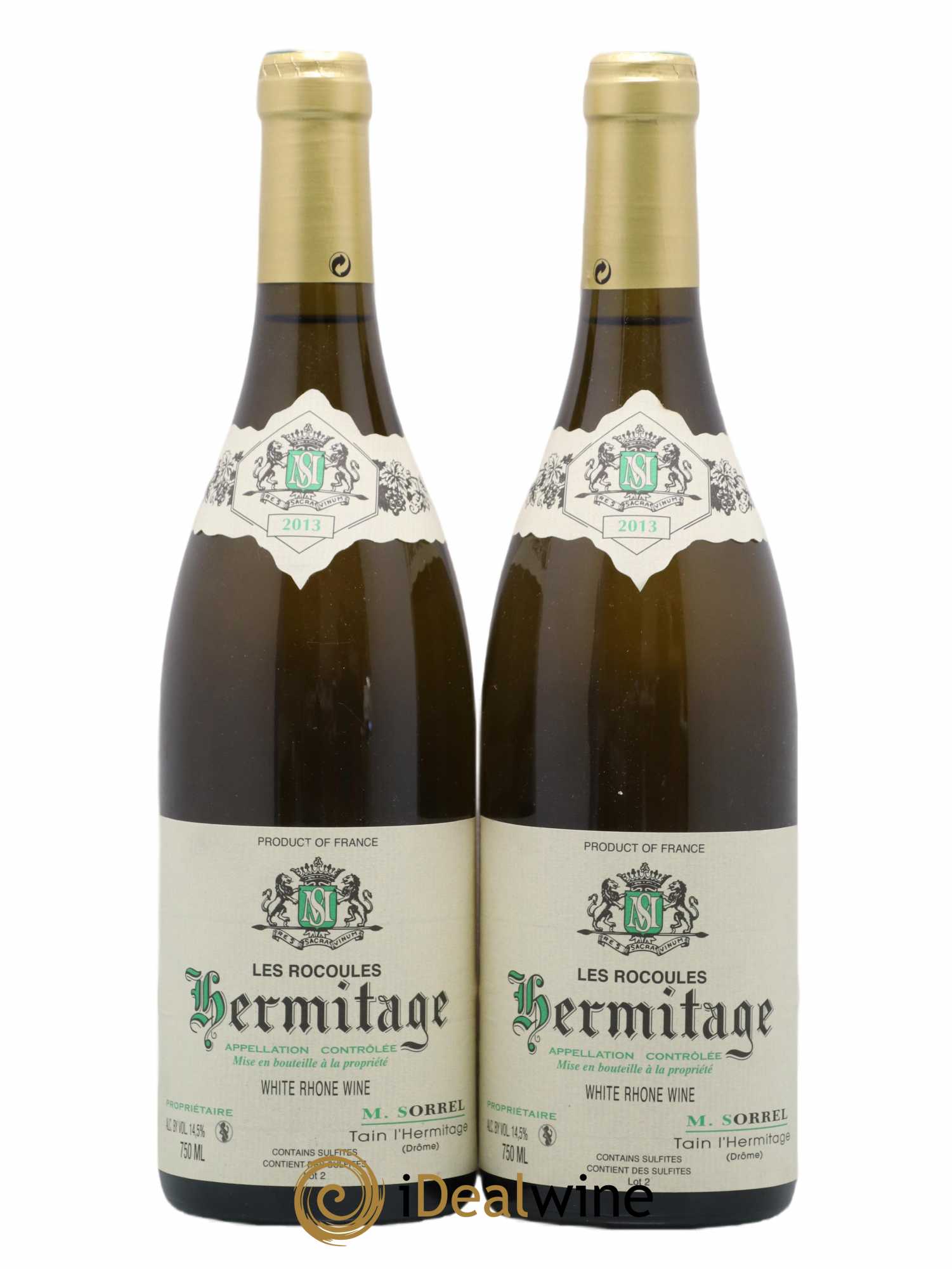Hermitage Les Rocoules Marc Sorrel 2013 - Lot of 2 bottles - 0