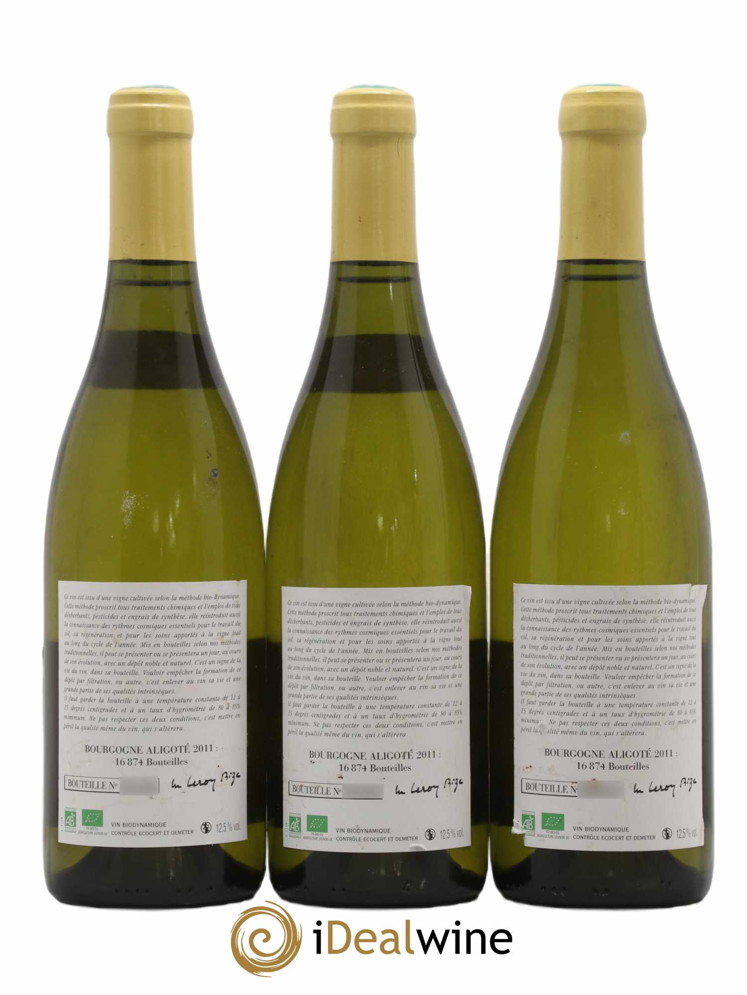 Bourgogne Aligoté Leroy (Domaine) 2011 - Lot de 3 bouteilles - 1