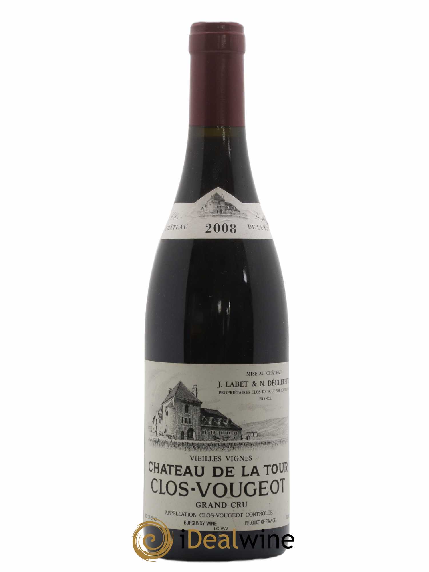 Clos de Vougeot Grand Cru Vieilles Vignes Château de La Tour 2008 - Lot de 1 bouteille - 0
