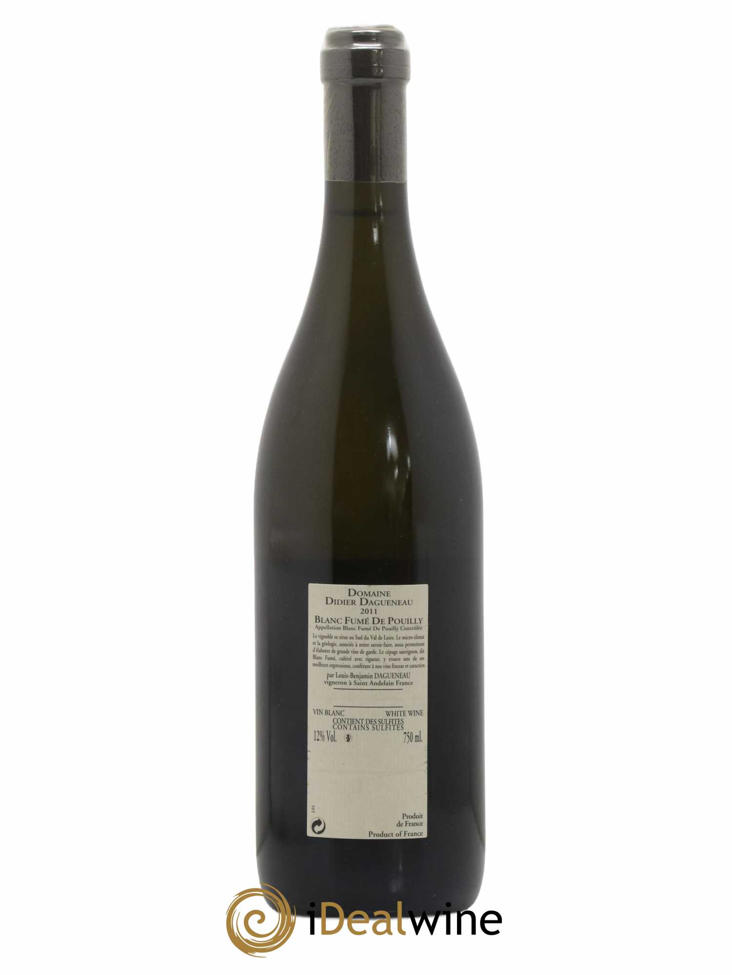 Pouilly-Fumé Blanc Fumé de Pouilly Dagueneau (Domaine Didier - Louis-Benjamin) 2011 - Lot de 1 bouteille - 1