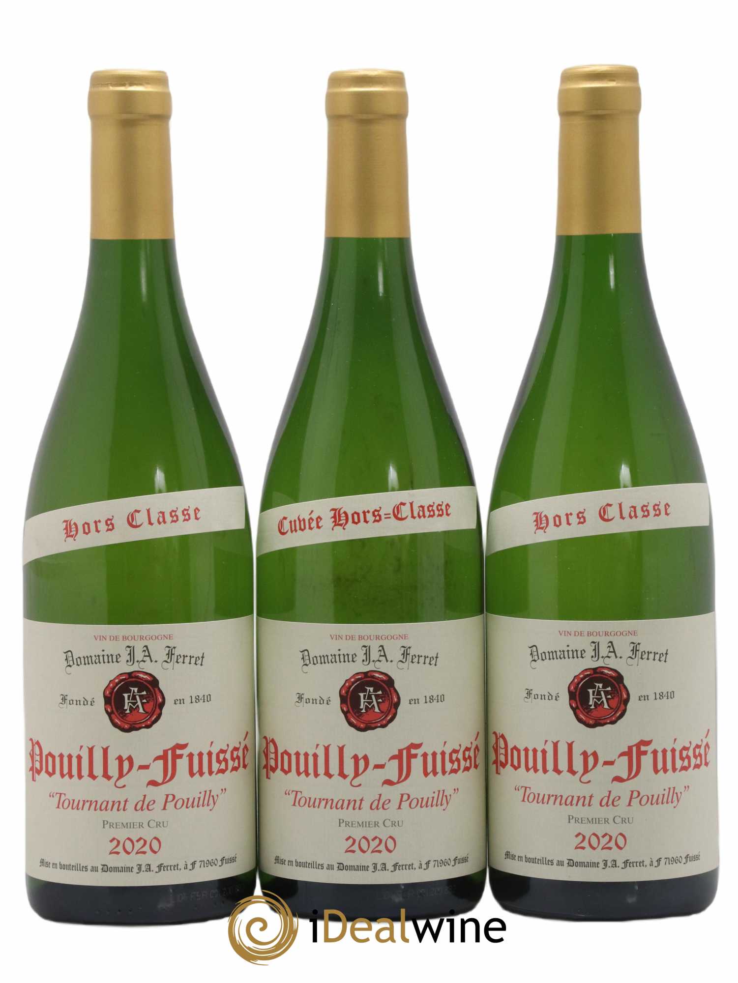 Pouilly-Fuissé 1er Cru Hors Classe Tournant de Pouilly J.A. Ferret (Domaine) 2020 - Lot de 3 bouteilles - 0