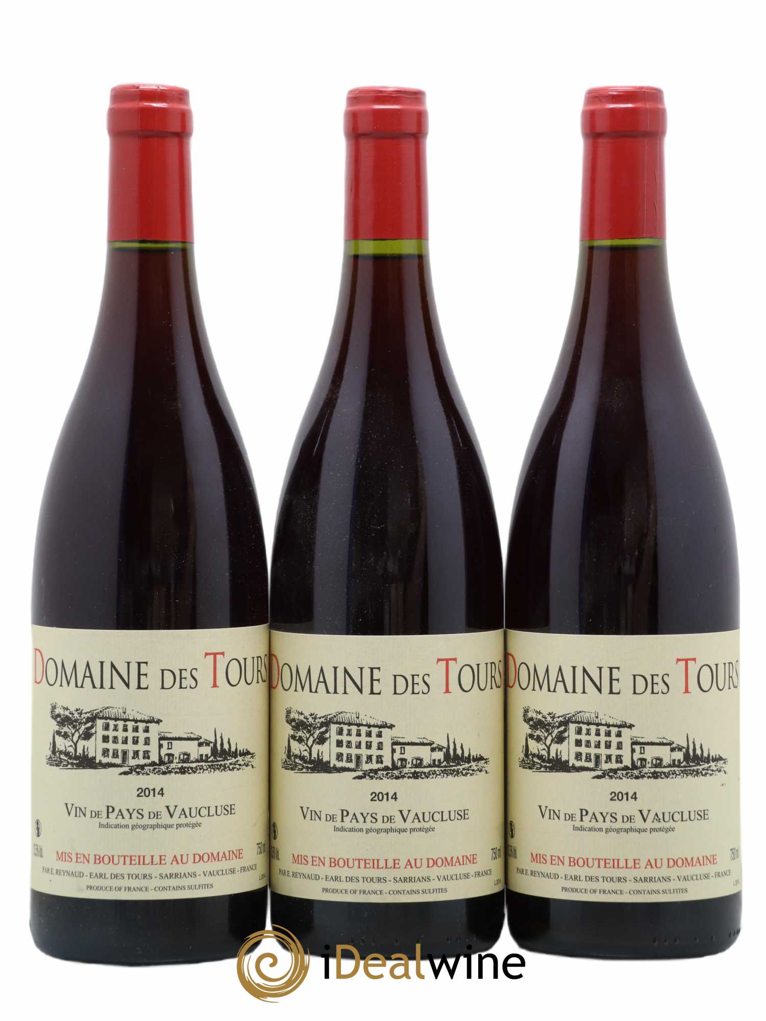 Vaucluse (Vin de Pays de Vaucluse) Domaine des Tours Emmanuel Reynaud 2014 - Lot de 3 bouteilles - 0