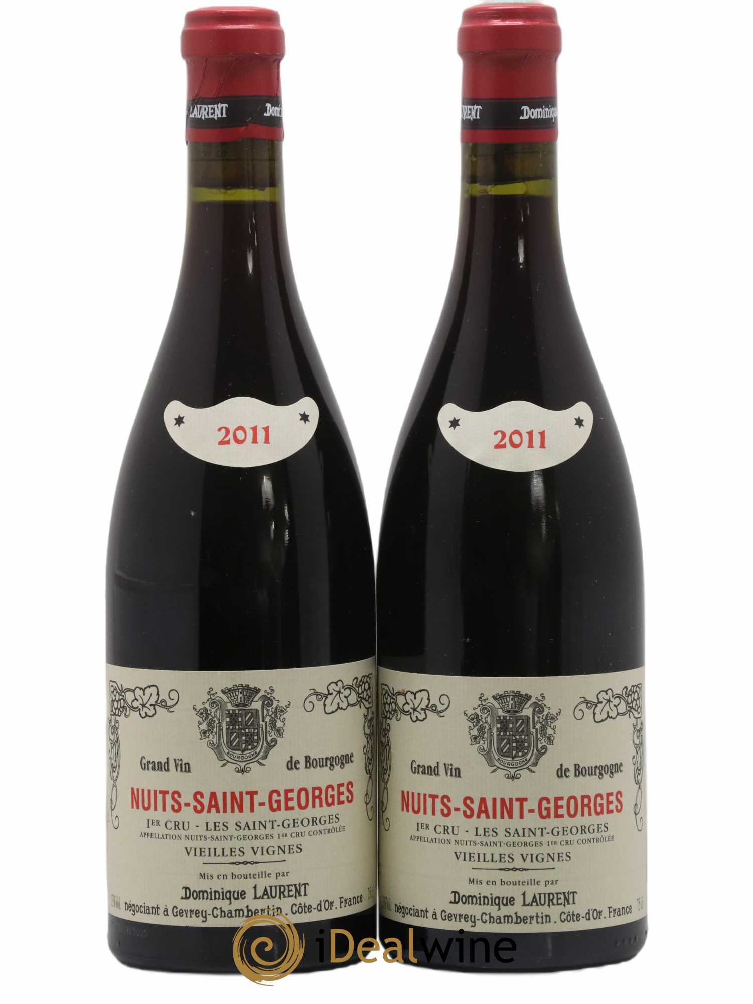 Nuits-Saint-Georges 1er Cru Les Saints Georges Vieilles Vignes Dominique Laurent 2011 - Lot de 2 bouteilles - 0