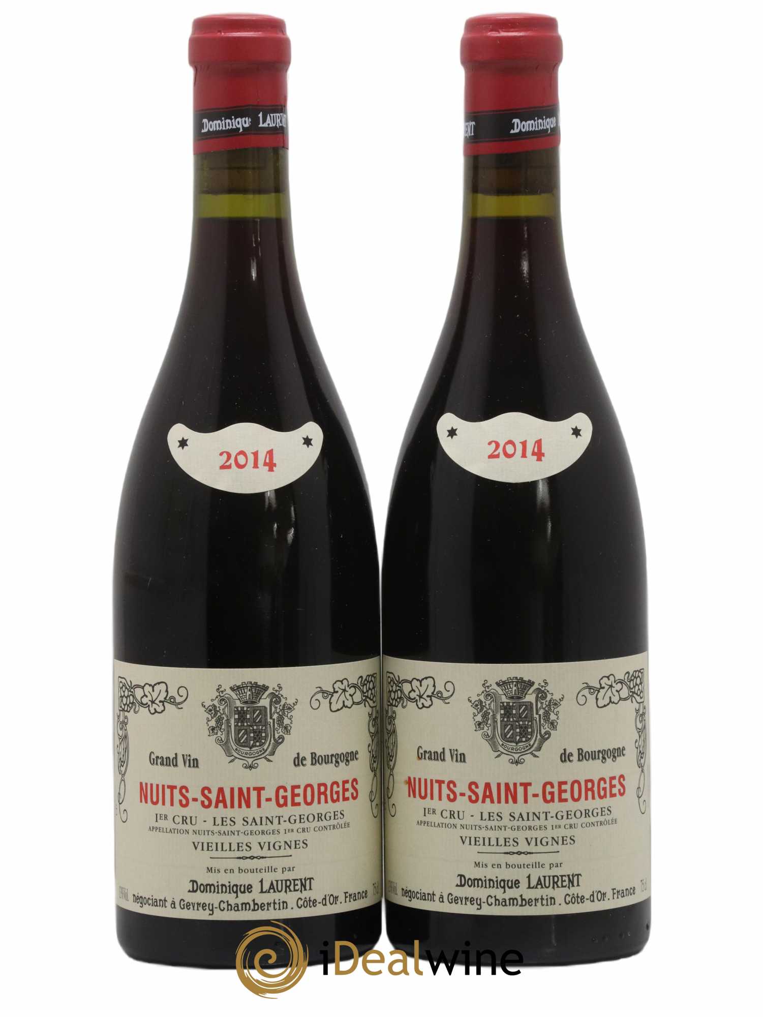 Nuits-Saint-Georges 1er Cru Les Saints Georges Vieilles Vignes Dominique Laurent 2014 - Lot de 2 bouteilles - 0