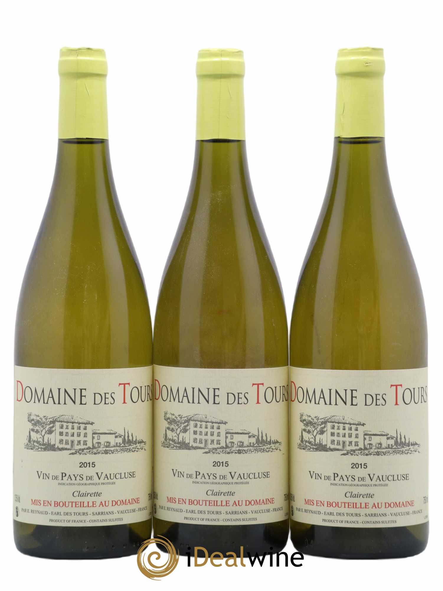Vaucluse (Vin de Pays de Vaucluse) Domaine des Tours Emmanuel Reynaud Clairette 2015 - Lot de 3 bouteilles - 0