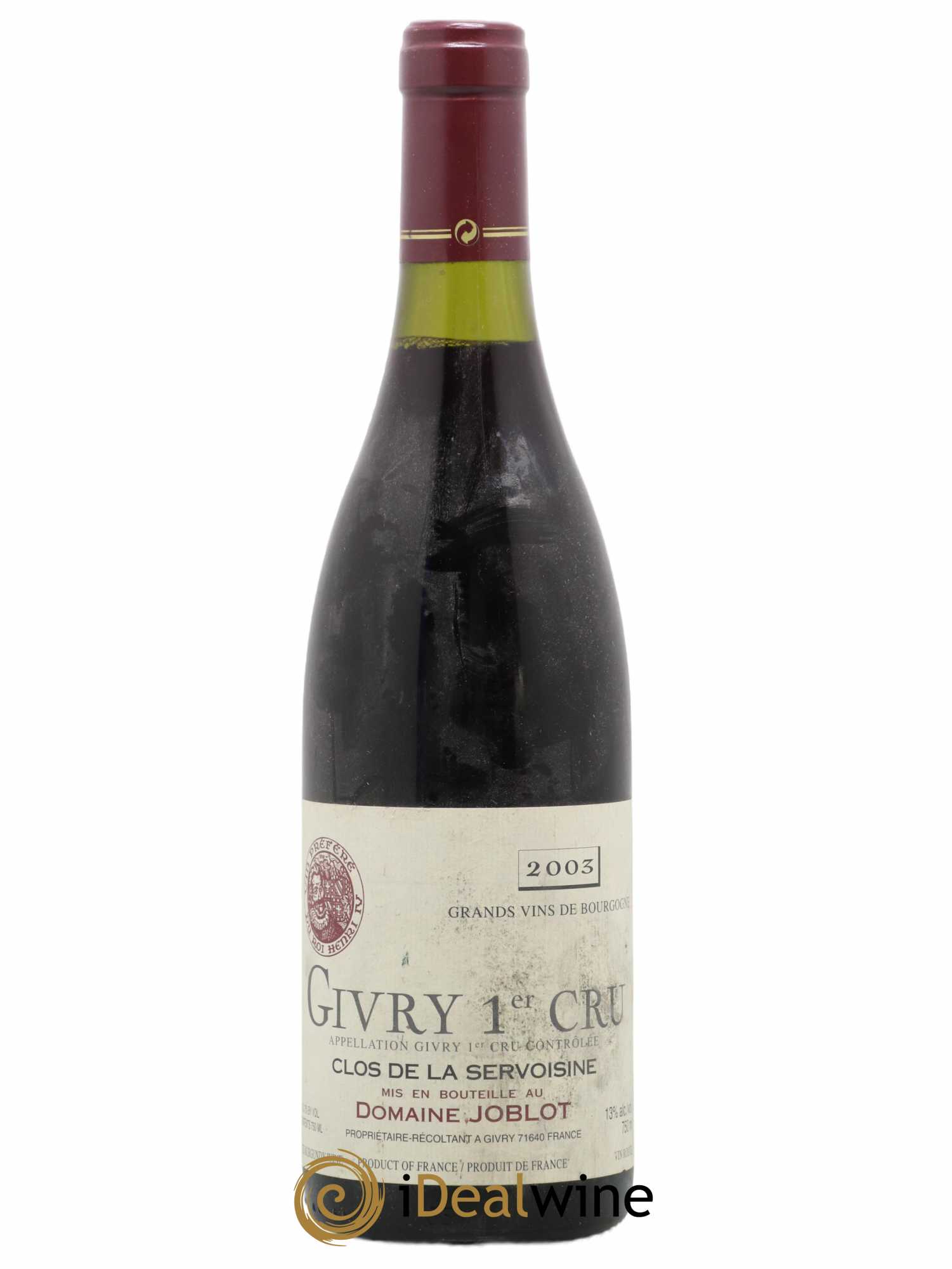Givry 1er Cru Servoisine Joblot (Domaine) 2003 - Lot of 1 bottle - 0