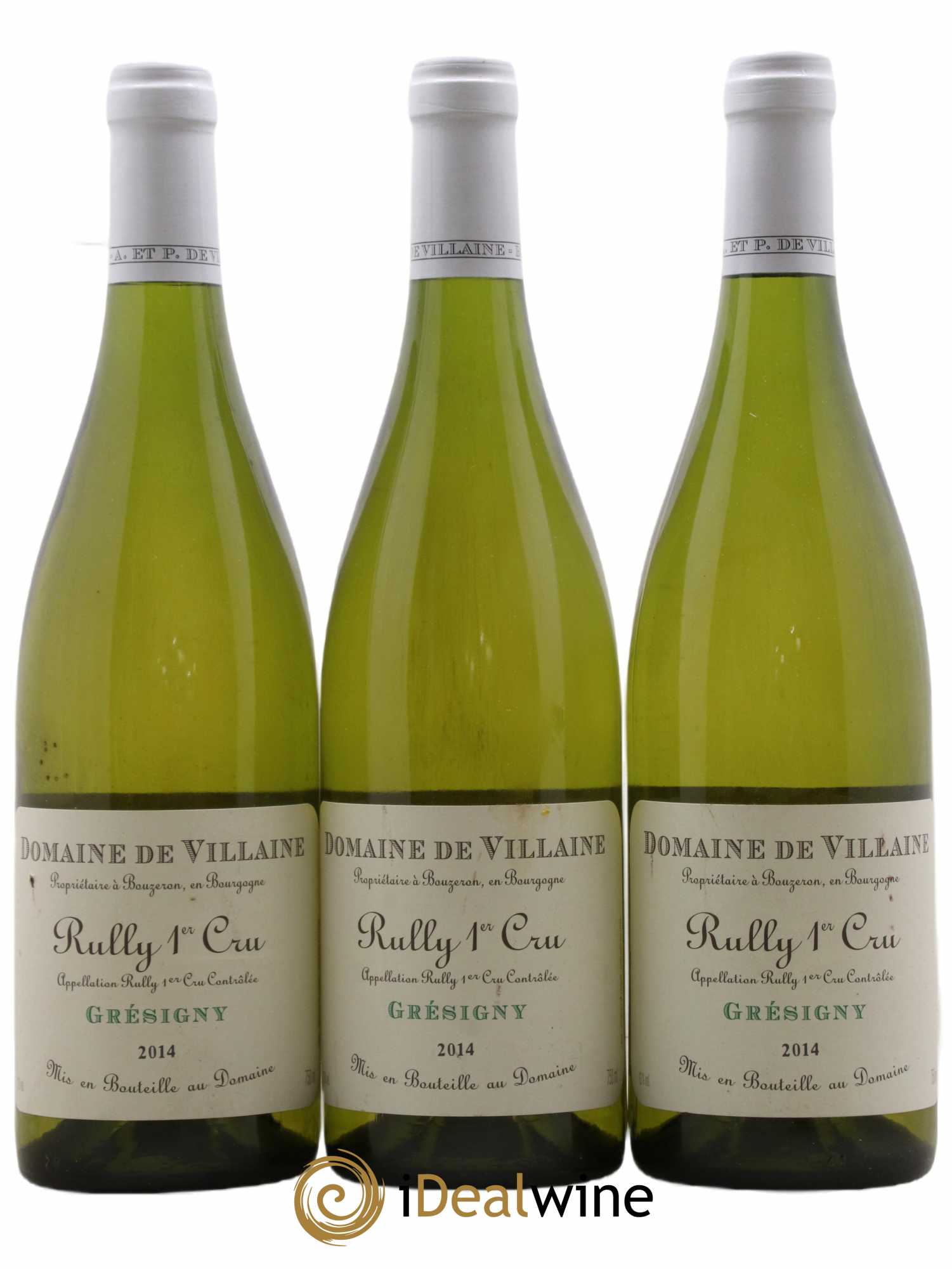 Rully 1er Cru Grésigny Domaine de Villaine 2014 - Lot de 3 bouteilles - 0