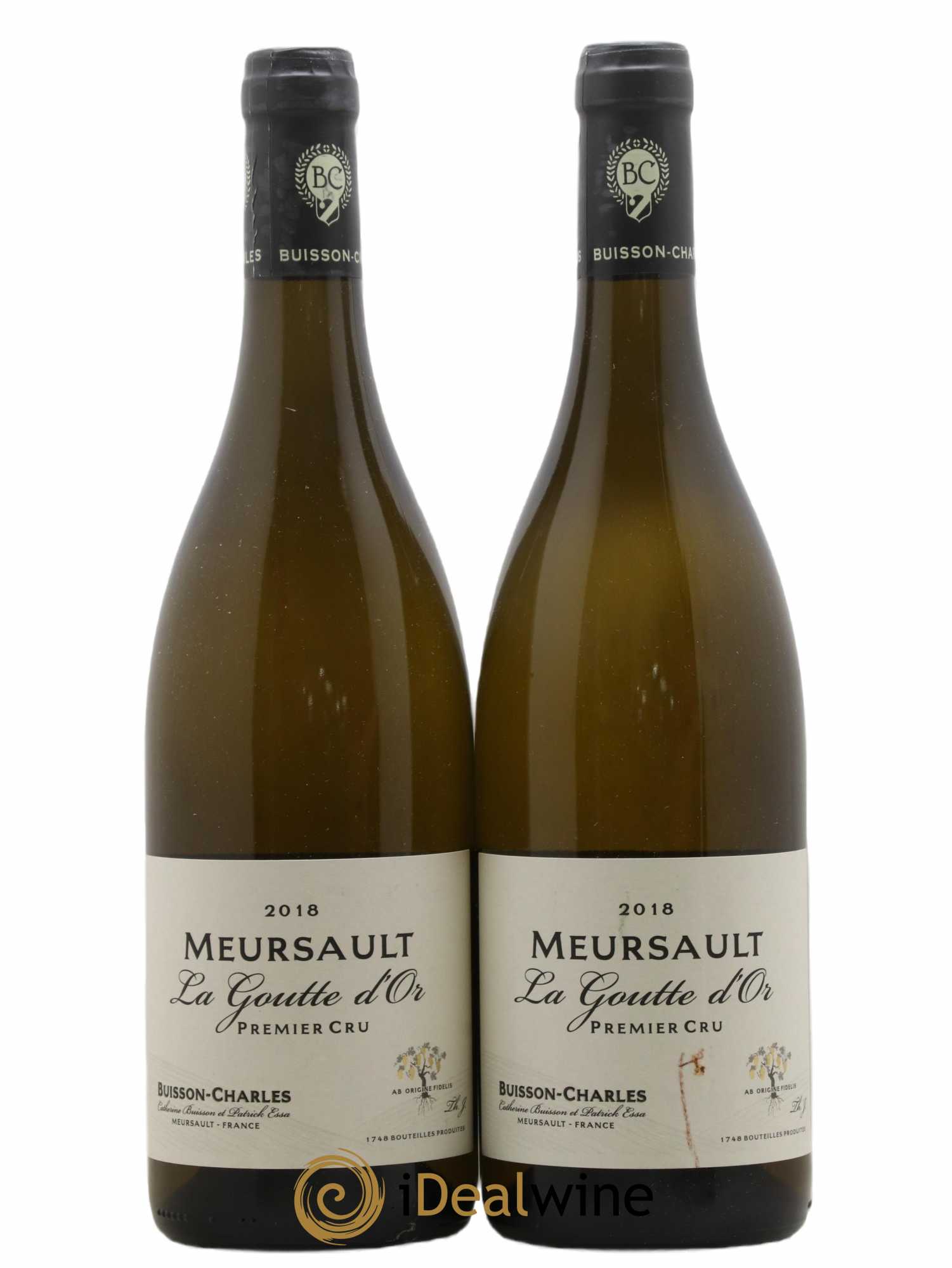 Meursault 1er Cru Goutte d'Or Buisson-Charles (Domaine) 2018 - Lot de 2 bouteilles - 0