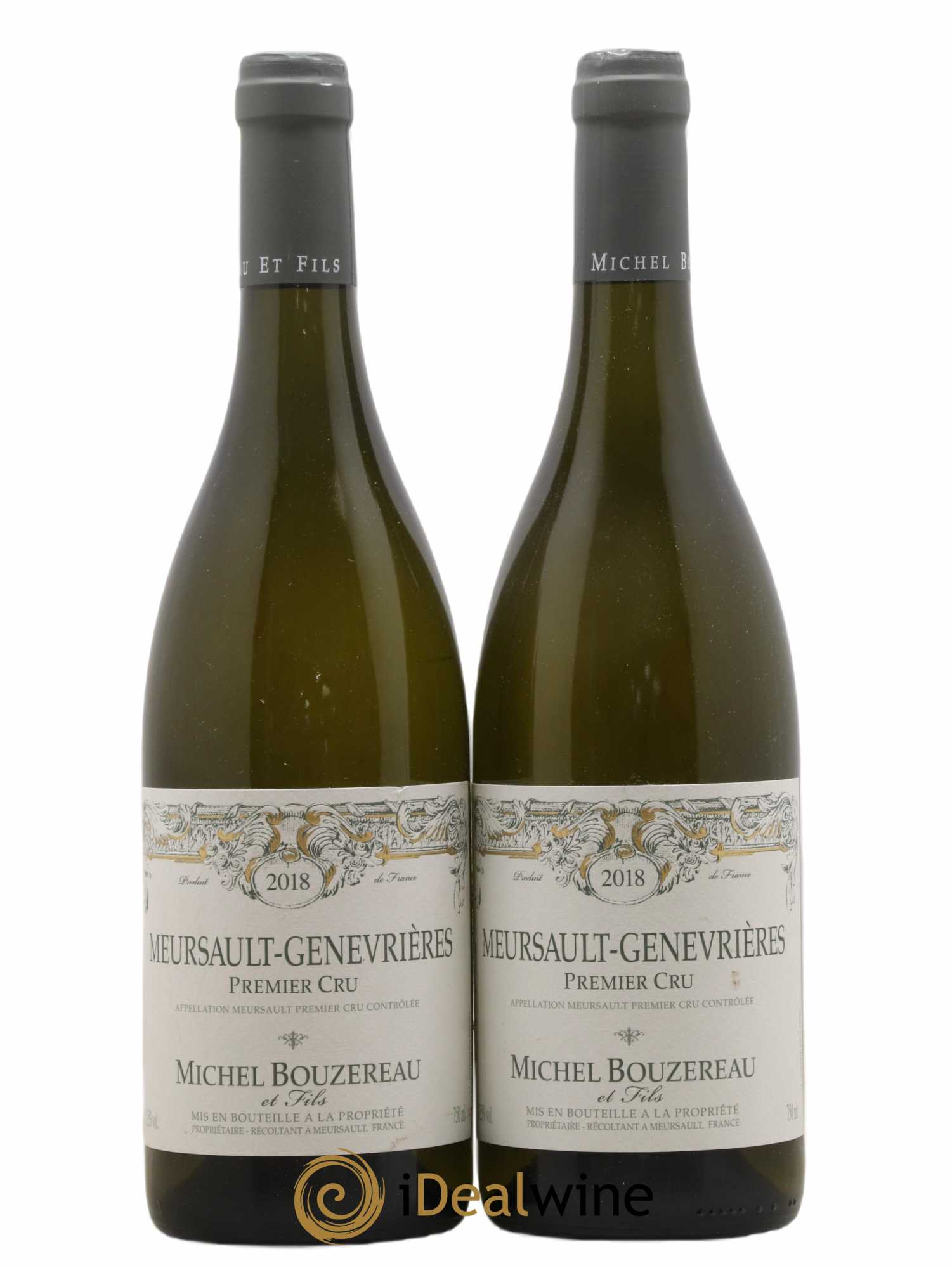 Meursault 1er Cru Les Genevrières Michel Bouzereau et Fils (Domaine) 2018 - Lot de 2 bouteilles - 0