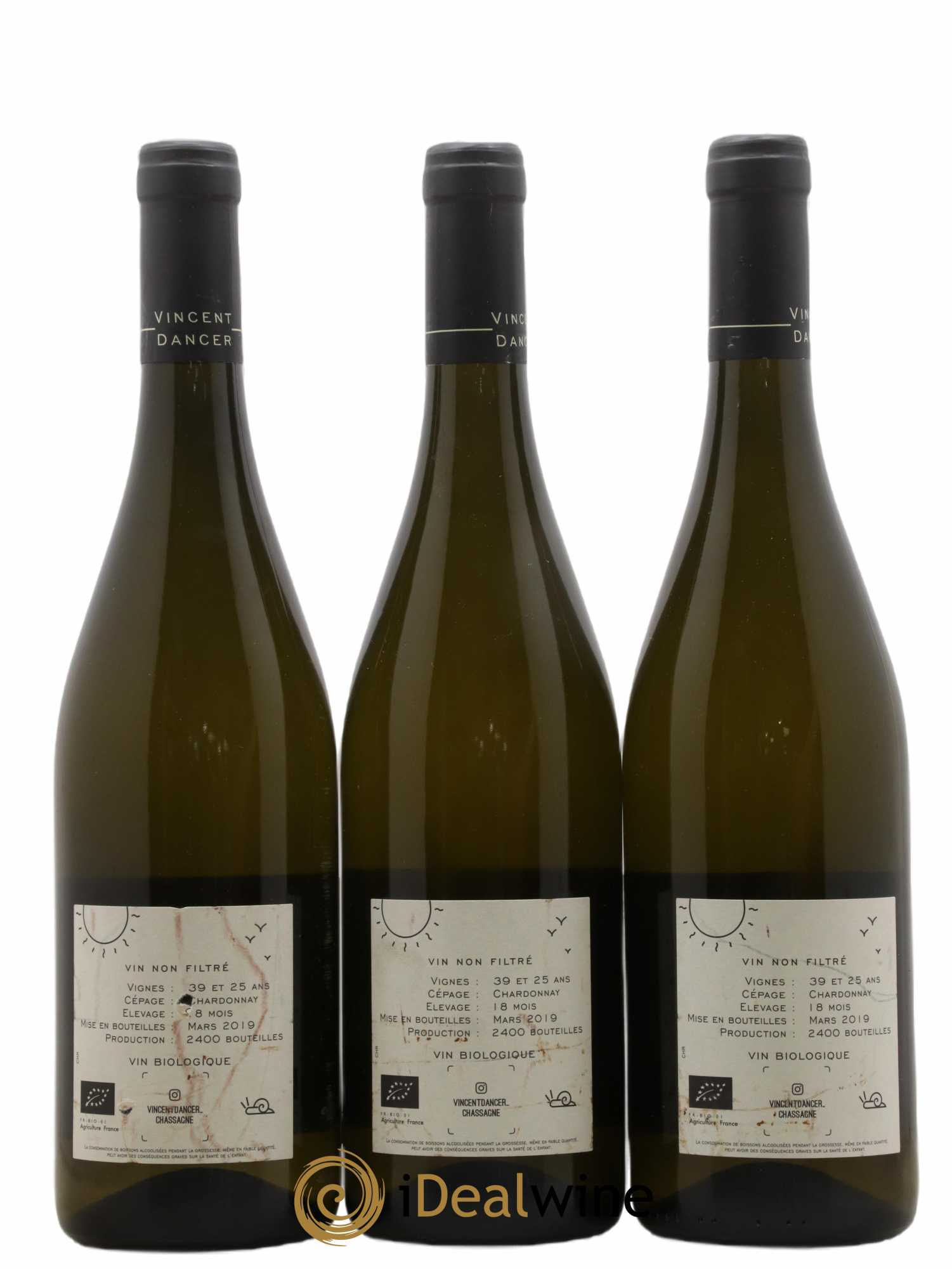 Chassagne-Montrachet 1er Cru La Romanée Vincent Dancer 2017 - Lot de 3 bouteilles - 1