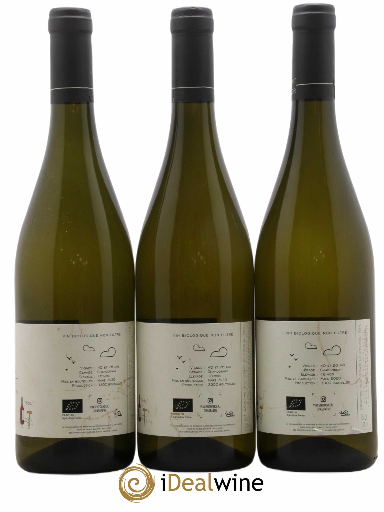 Chassagne-Montrachet 1er Cru La Romanée Vincent Dancer 2018 - Lot de 3 bouteilles - 1