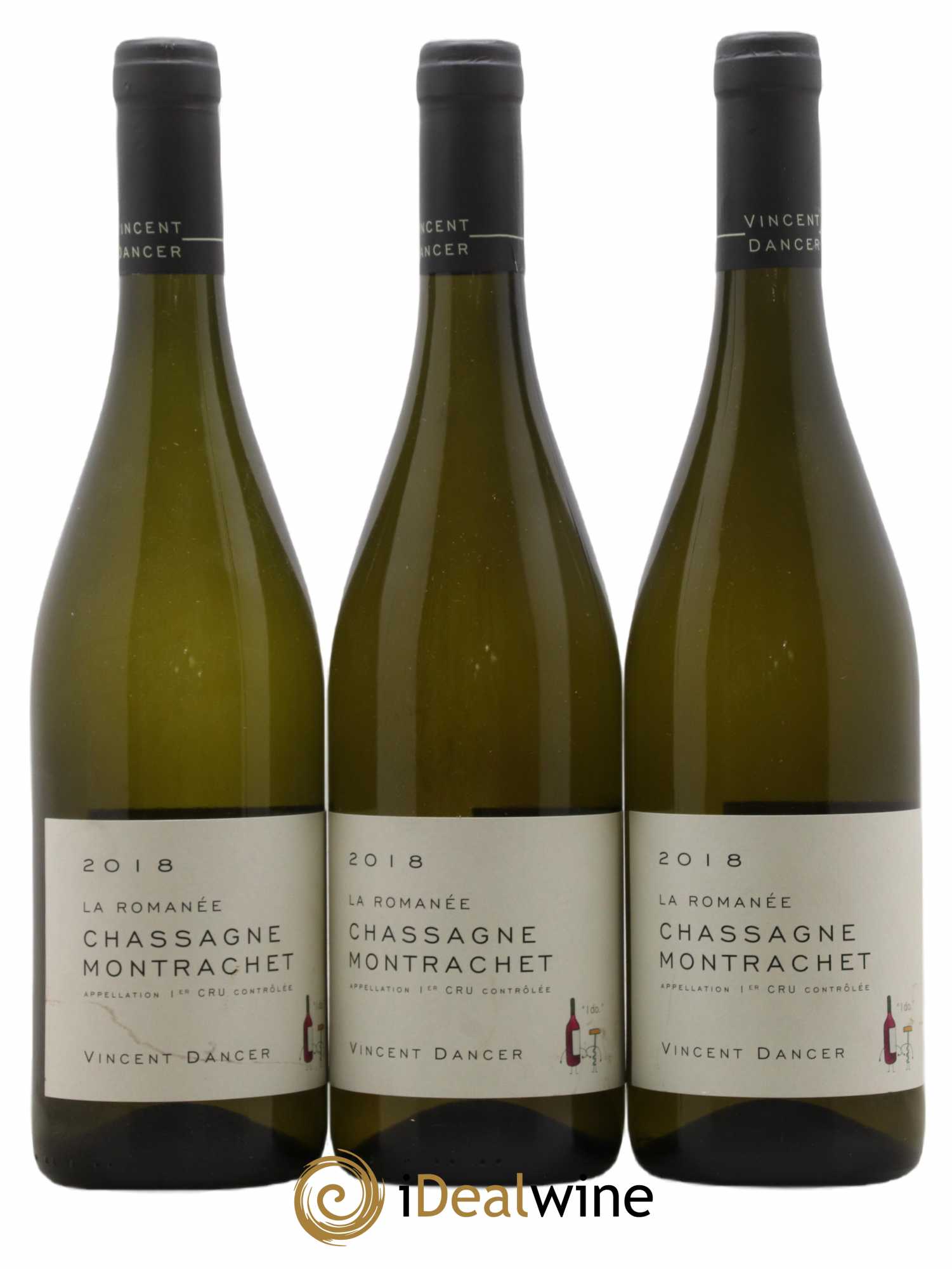 Chassagne-Montrachet 1er Cru La Romanée Vincent Dancer 2018 - Lot de 3 bouteilles - 0