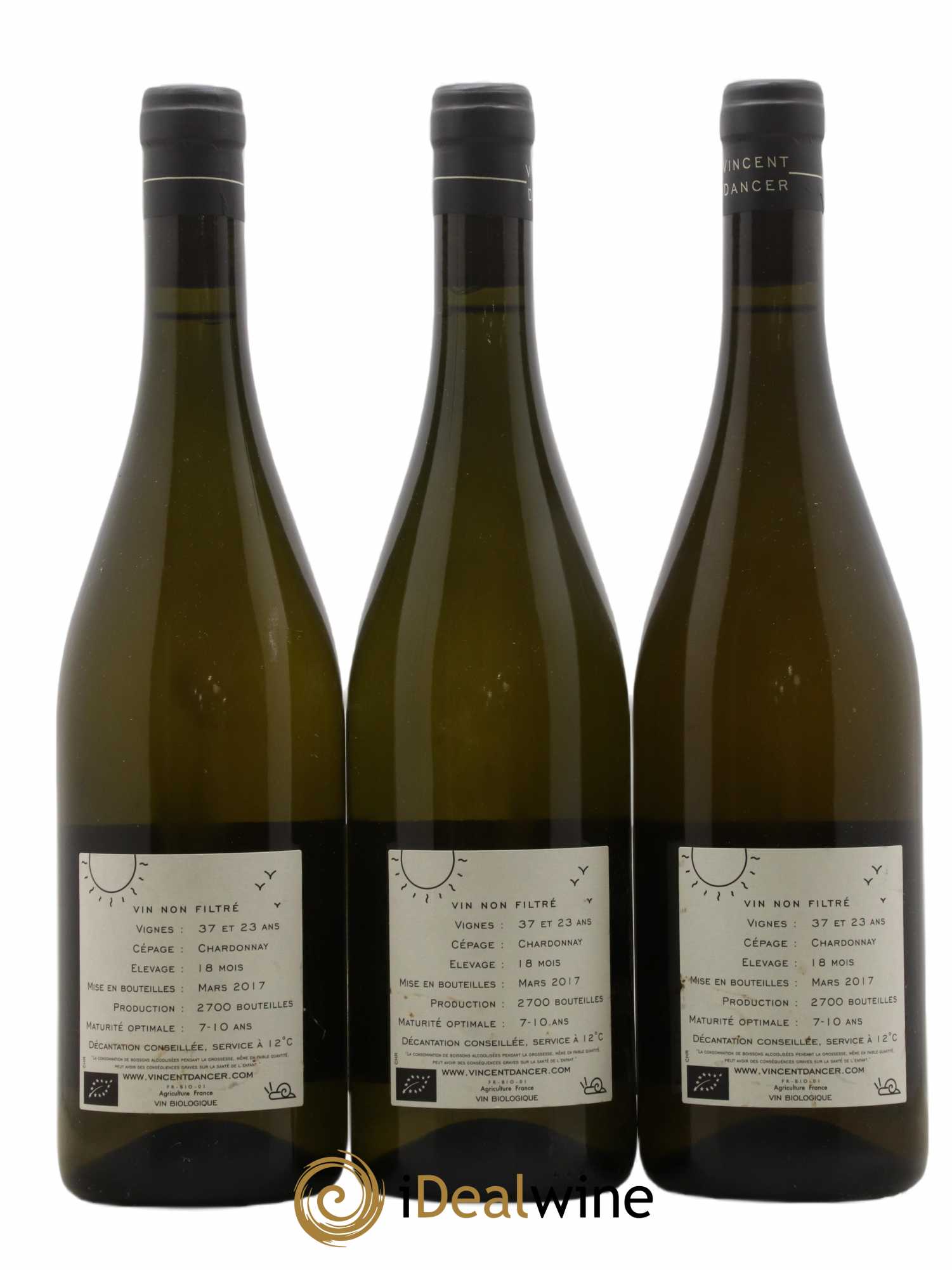 Chassagne-Montrachet 1er Cru La Romanée Vincent Dancer 2015 - Lot de 3 bouteilles - 1