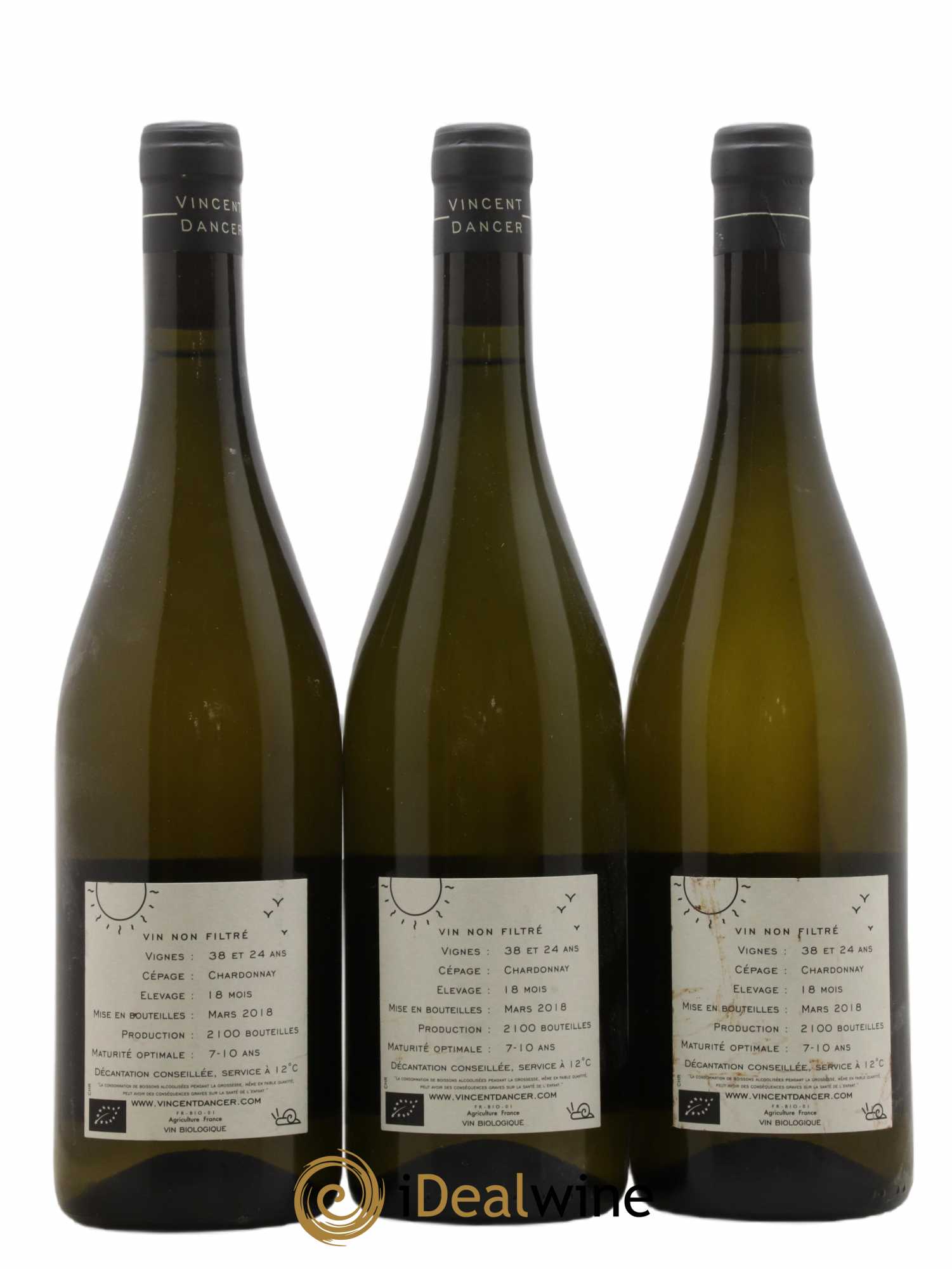 Chassagne-Montrachet 1er Cru La Romanée Vincent Dancer 2016 - Lot de 3 bouteilles - 1