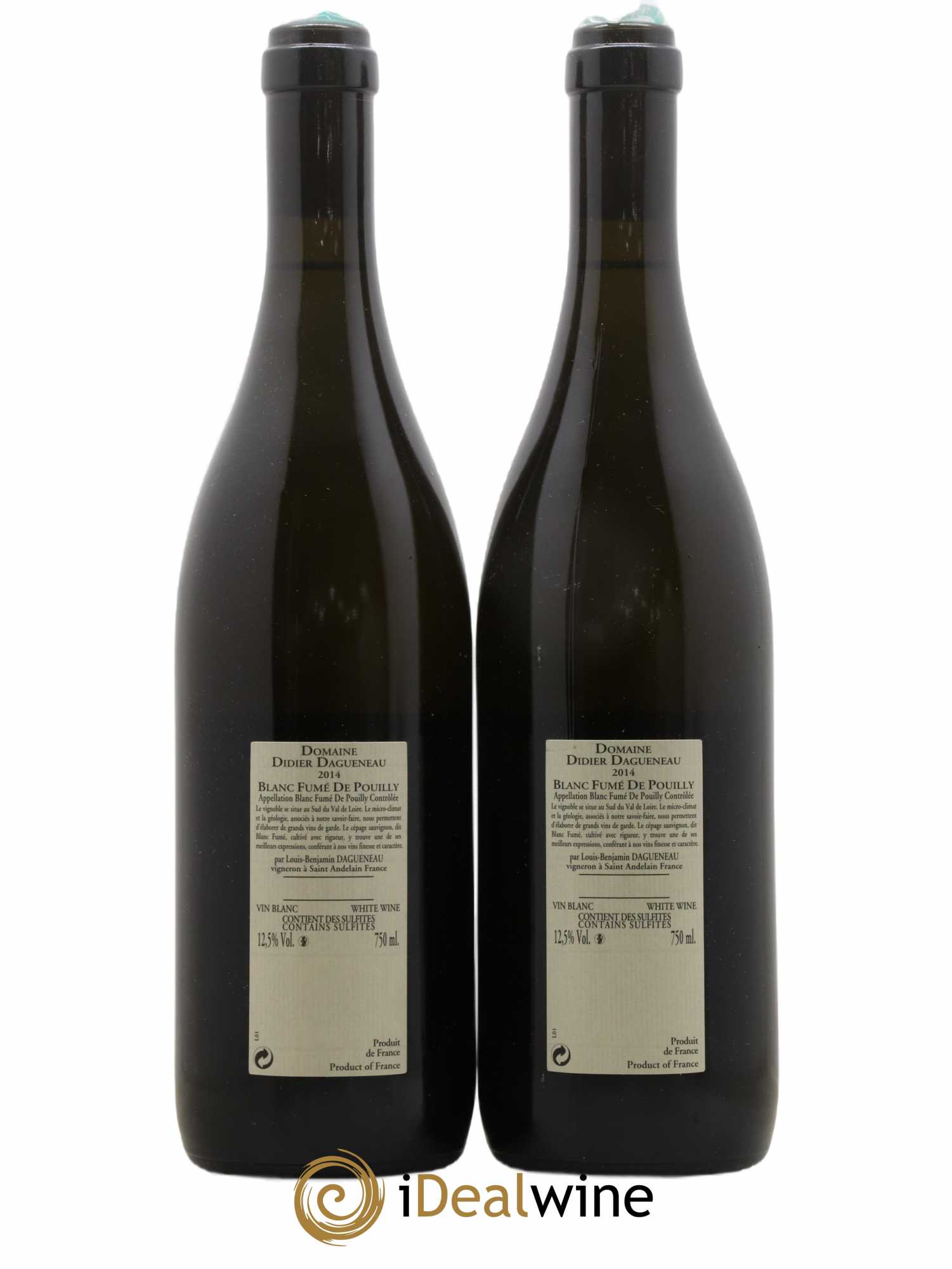 Pouilly-Fumé Blanc Fumé de Pouilly Dagueneau (Domaine Didier - Louis-Benjamin) 2014 - Lot de 2 bouteilles - 1