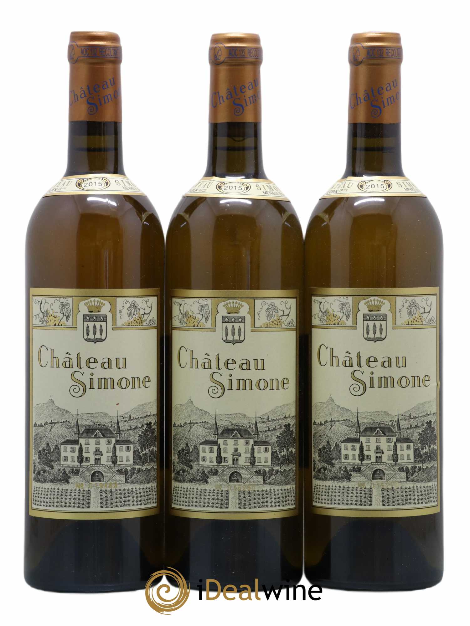 Palette Château Simone Famille Rougier 2015 - Posten von 3 Flaschen - 0