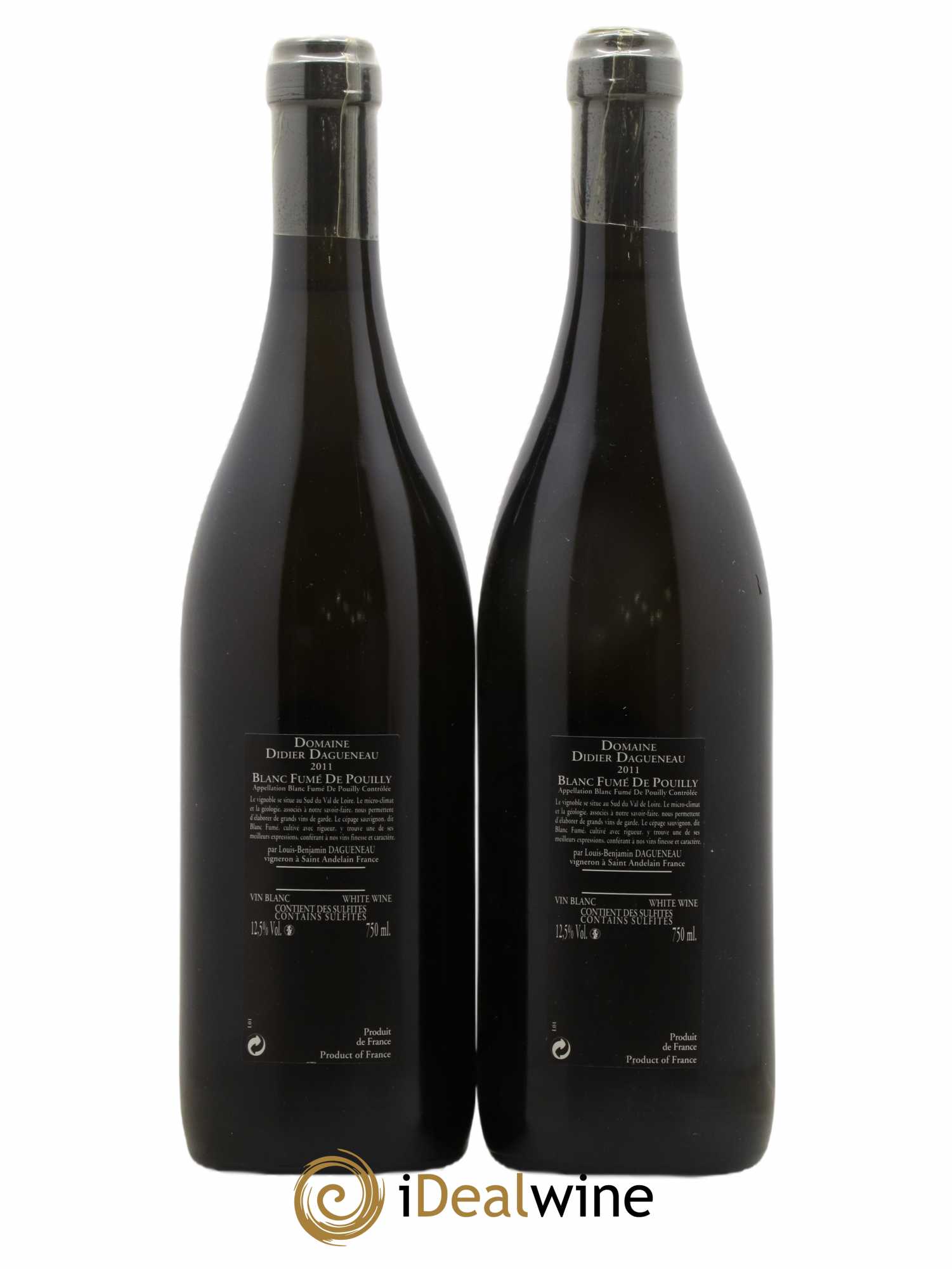Vin de France (anciennement Pouilly-Fumé) Silex Dagueneau (Domaine Didier - Louis-Benjamin) 2011 - Lot de 2 bouteilles - 1