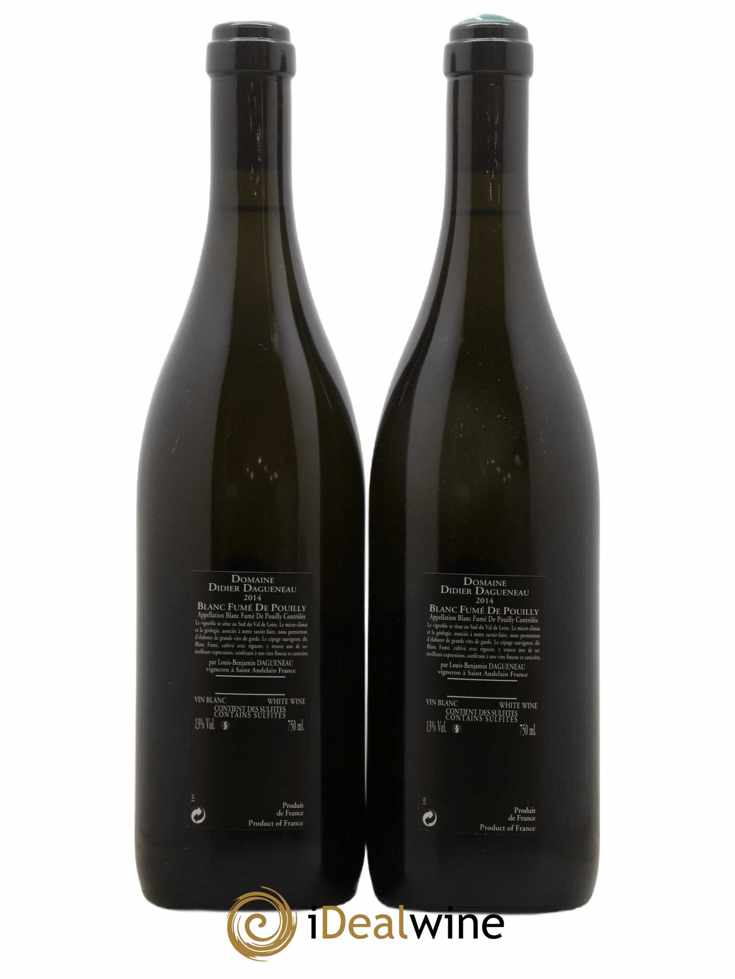 Vin de France (anciennement Pouilly-Fumé) Silex Dagueneau (Domaine Didier - Louis-Benjamin) 2014 - Lot de 2 bouteilles - 1