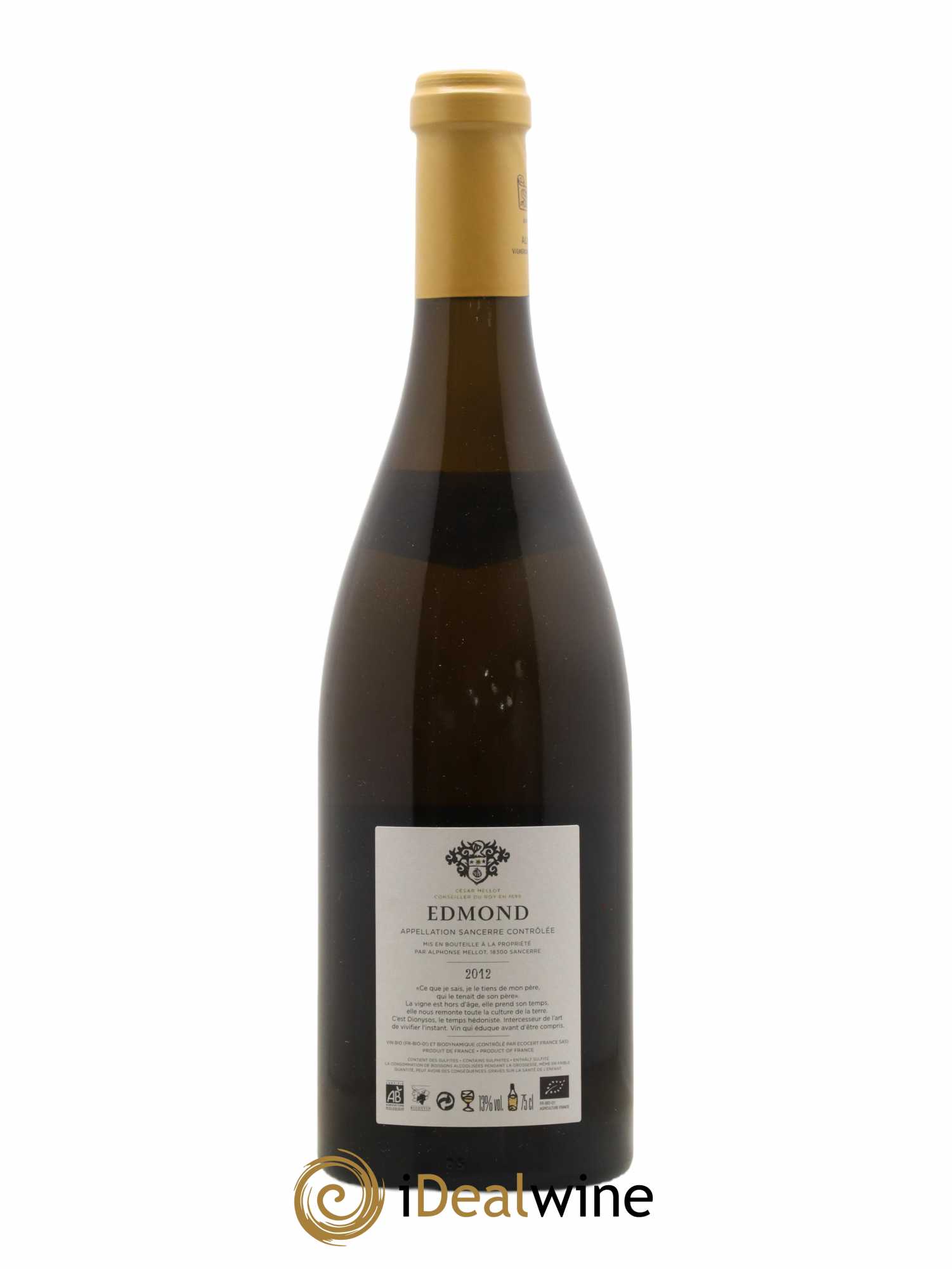 Sancerre Cuvée Edmond Alphonse Mellot 2012 - Lot de 1 bouteille - 1