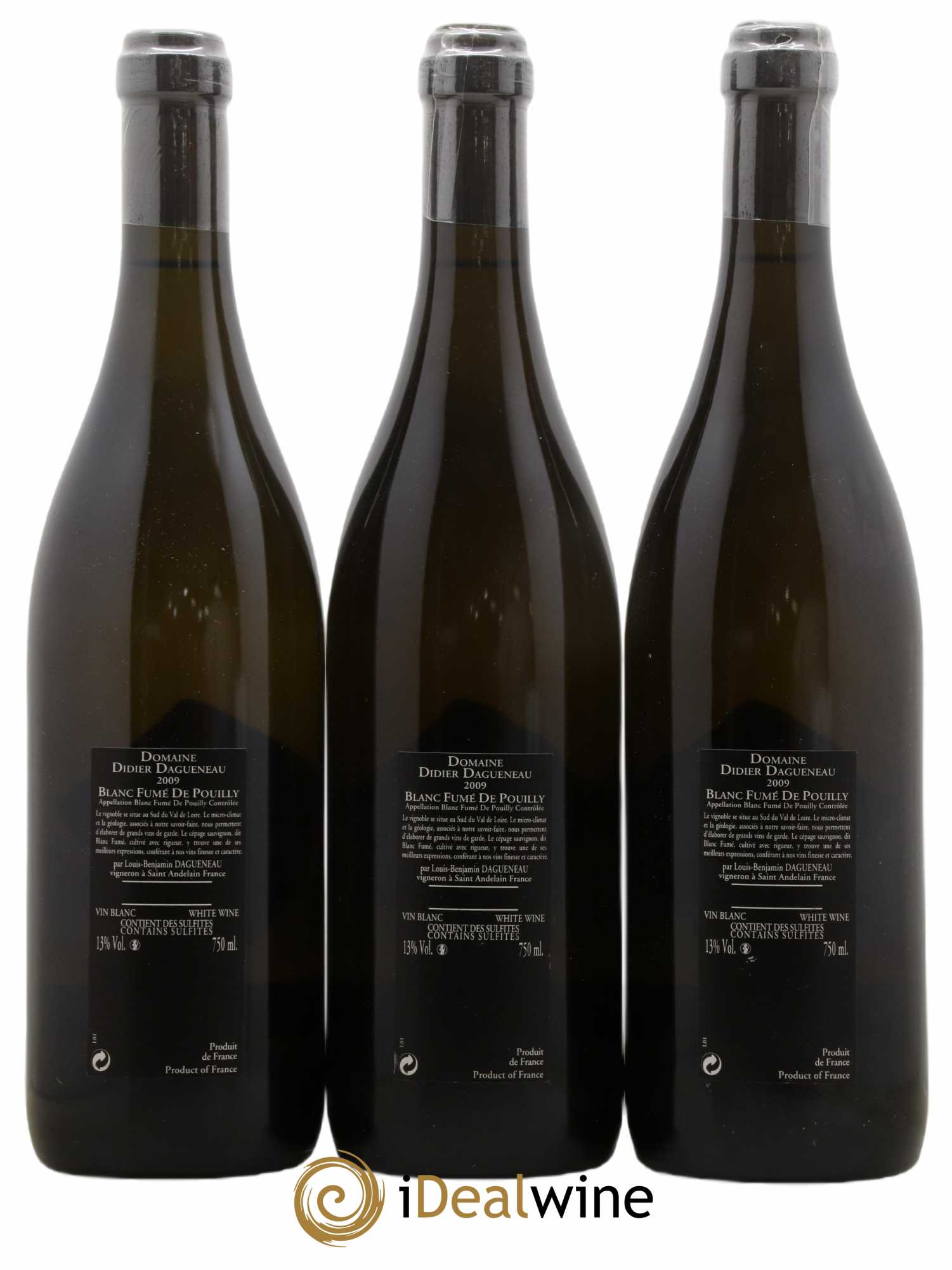 Vin de France (anciennement Pouilly-Fumé) Silex Dagueneau (Domaine Didier - Louis-Benjamin) 2009 - Lot de 3 bouteilles - 1