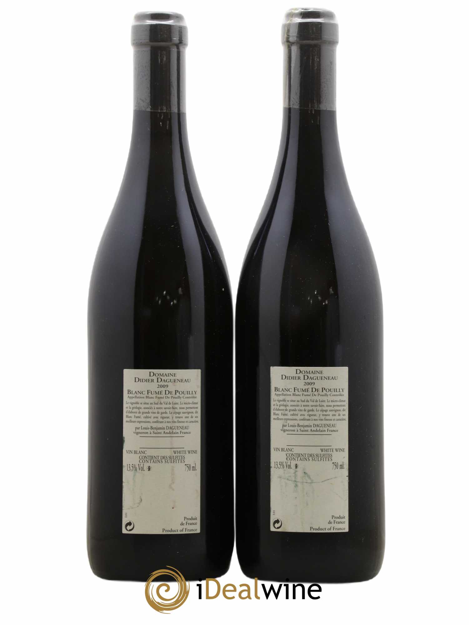 Vin de France (anciennement Pouilly-Fumé) Buisson Renard Dagueneau (Domaine Didier - Louis-Benjamin) 2009 - Lot de 2 bouteilles - 1