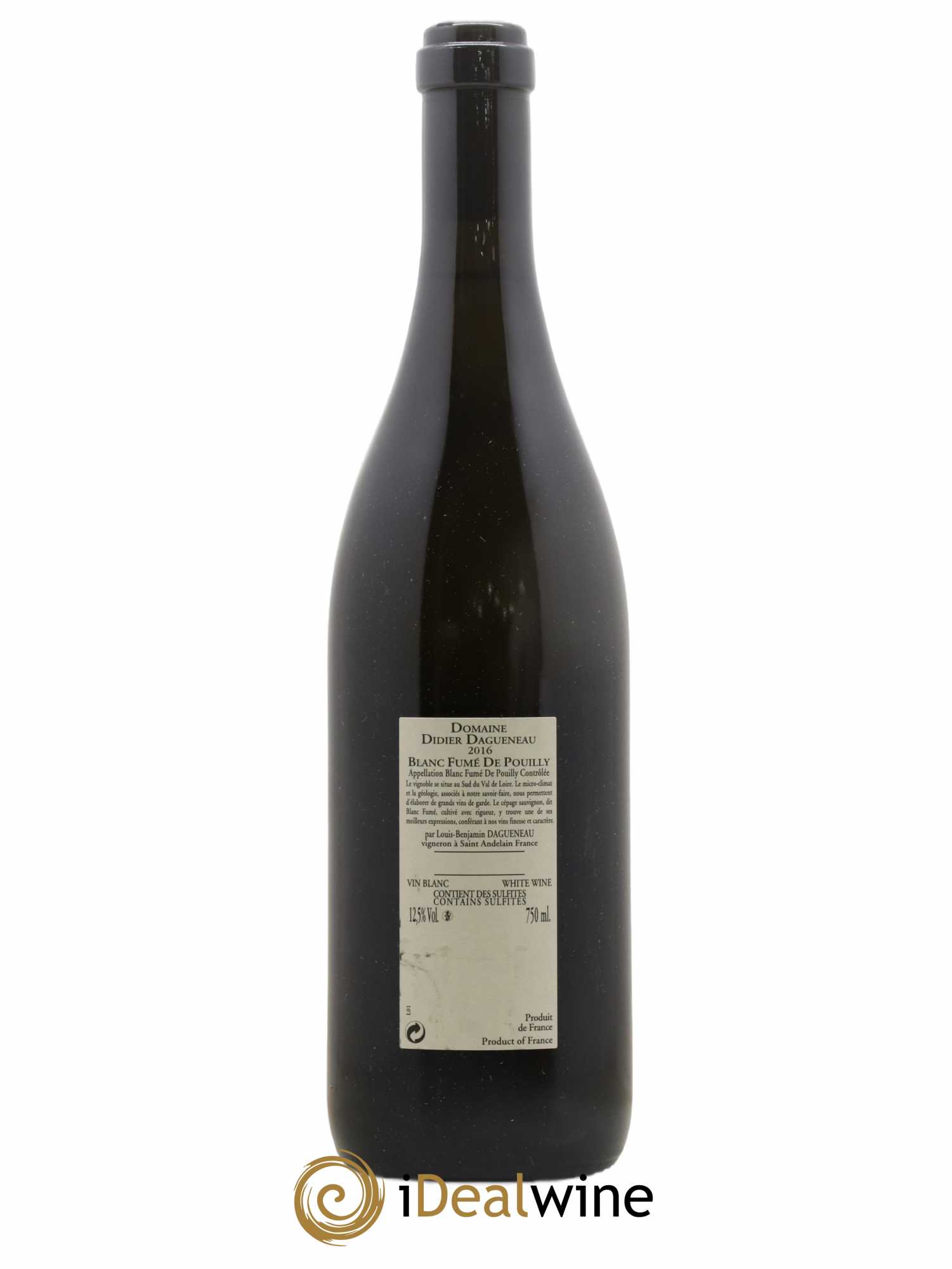 Vin de France (anciennement Pouilly-Fumé) Buisson Renard Dagueneau (Domaine Didier - Louis-Benjamin) 2016 - Lot de 1 bouteille - 1